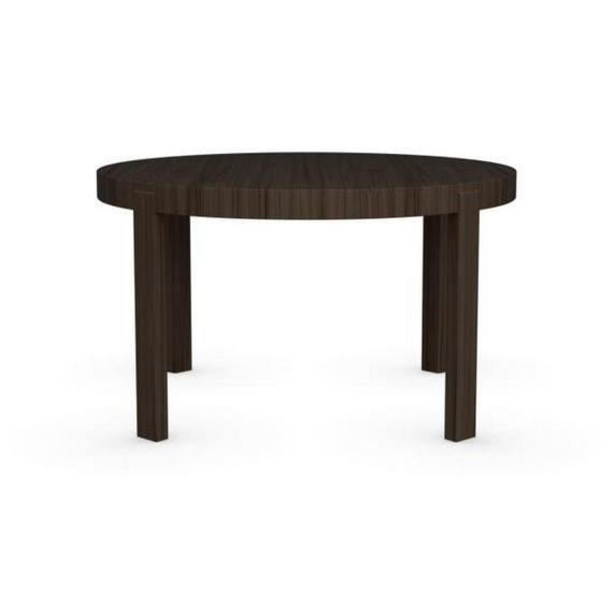 Table repas extensible ronde ATELIER en bois fumé 130x130 de CALLIGARIS  pas cher
