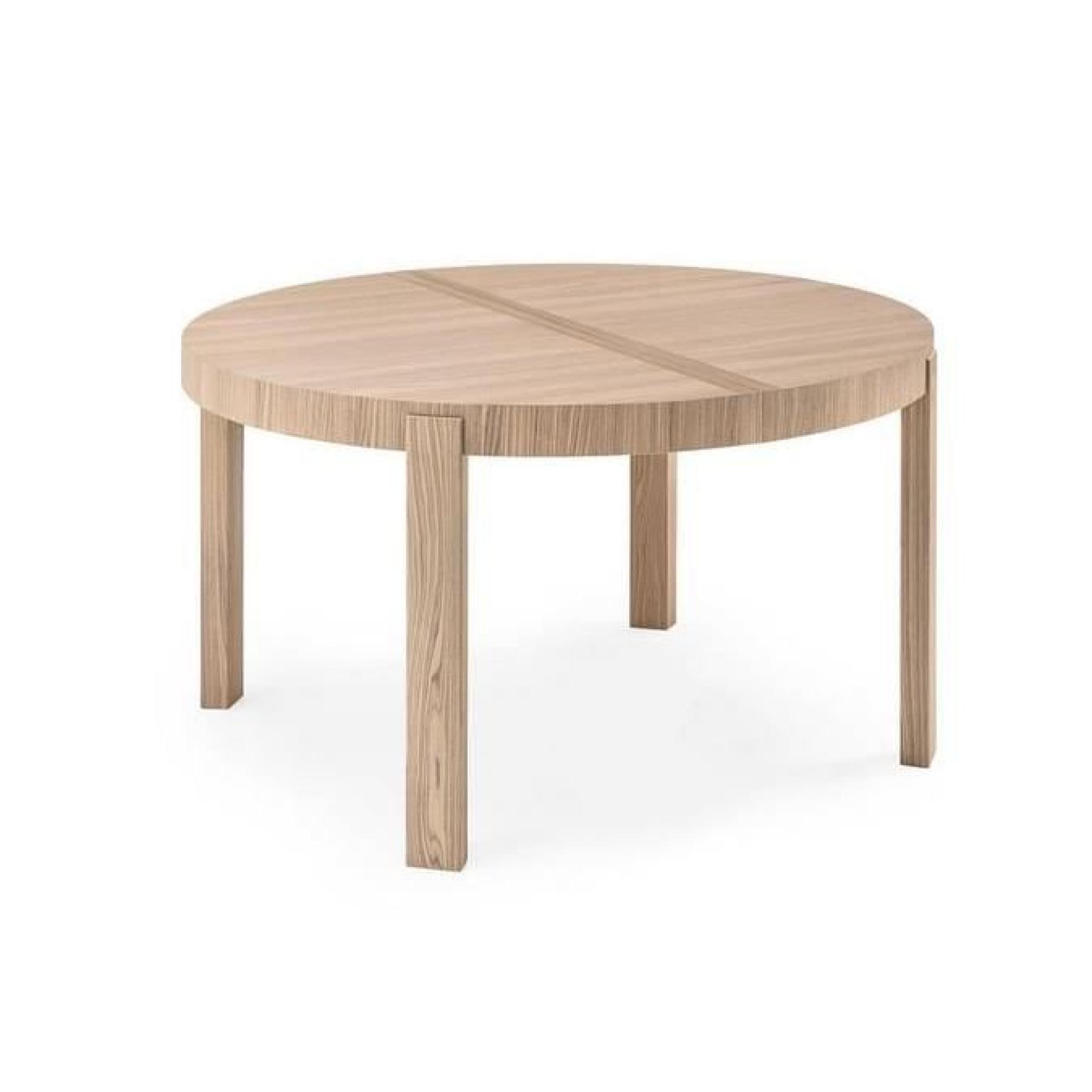 Table repas extensible ronde ATELIER en bois naturel 130x130 de CALLIGARIS 