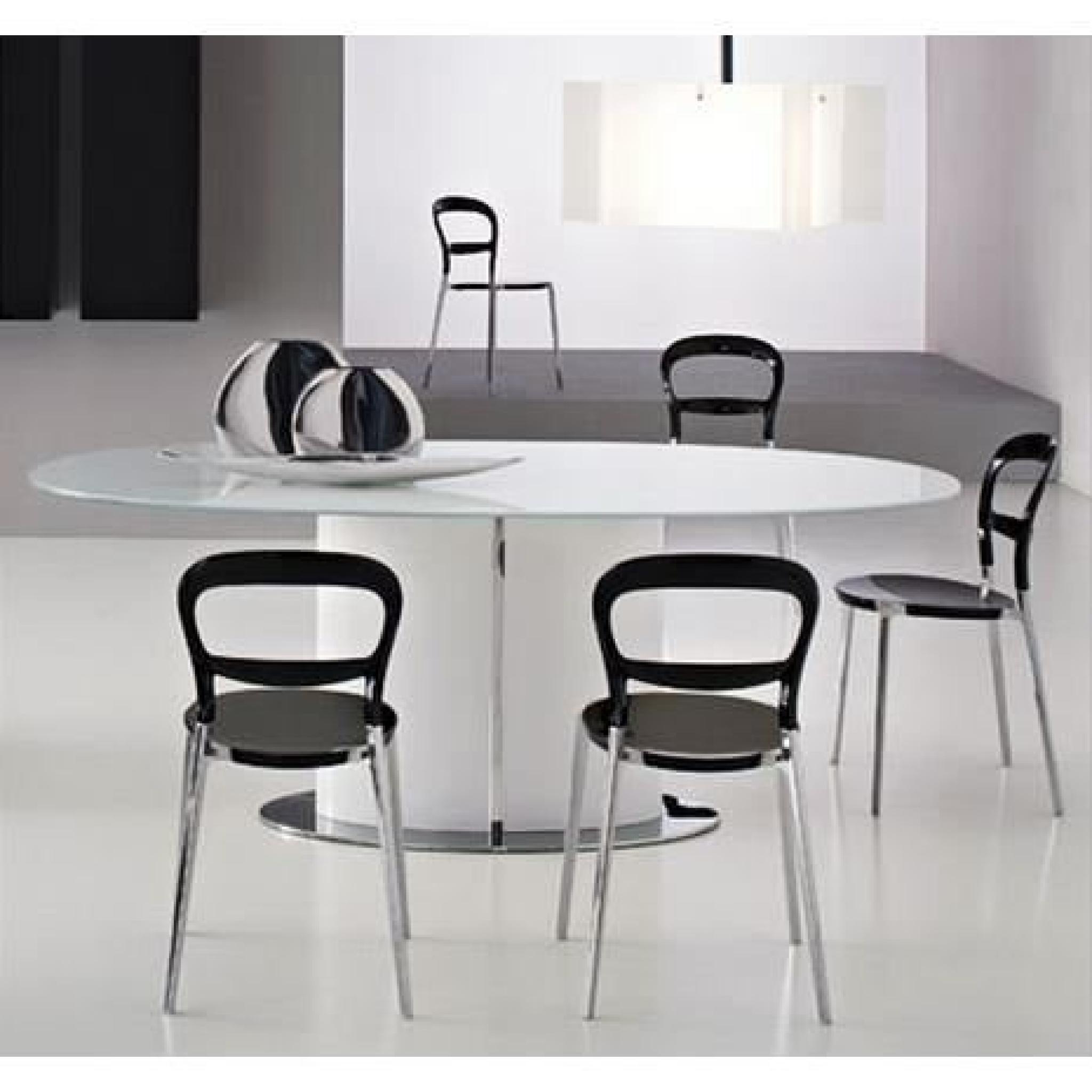 Table repas ovale extensible ODYSSEY 165x105 bl...