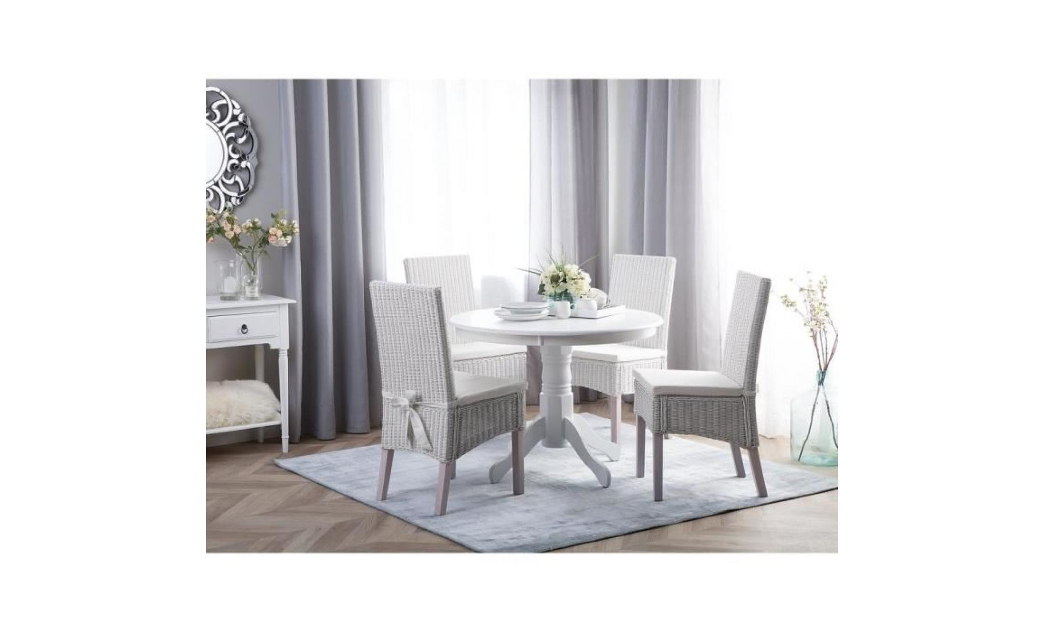 table ronde 100 cm blanche akron