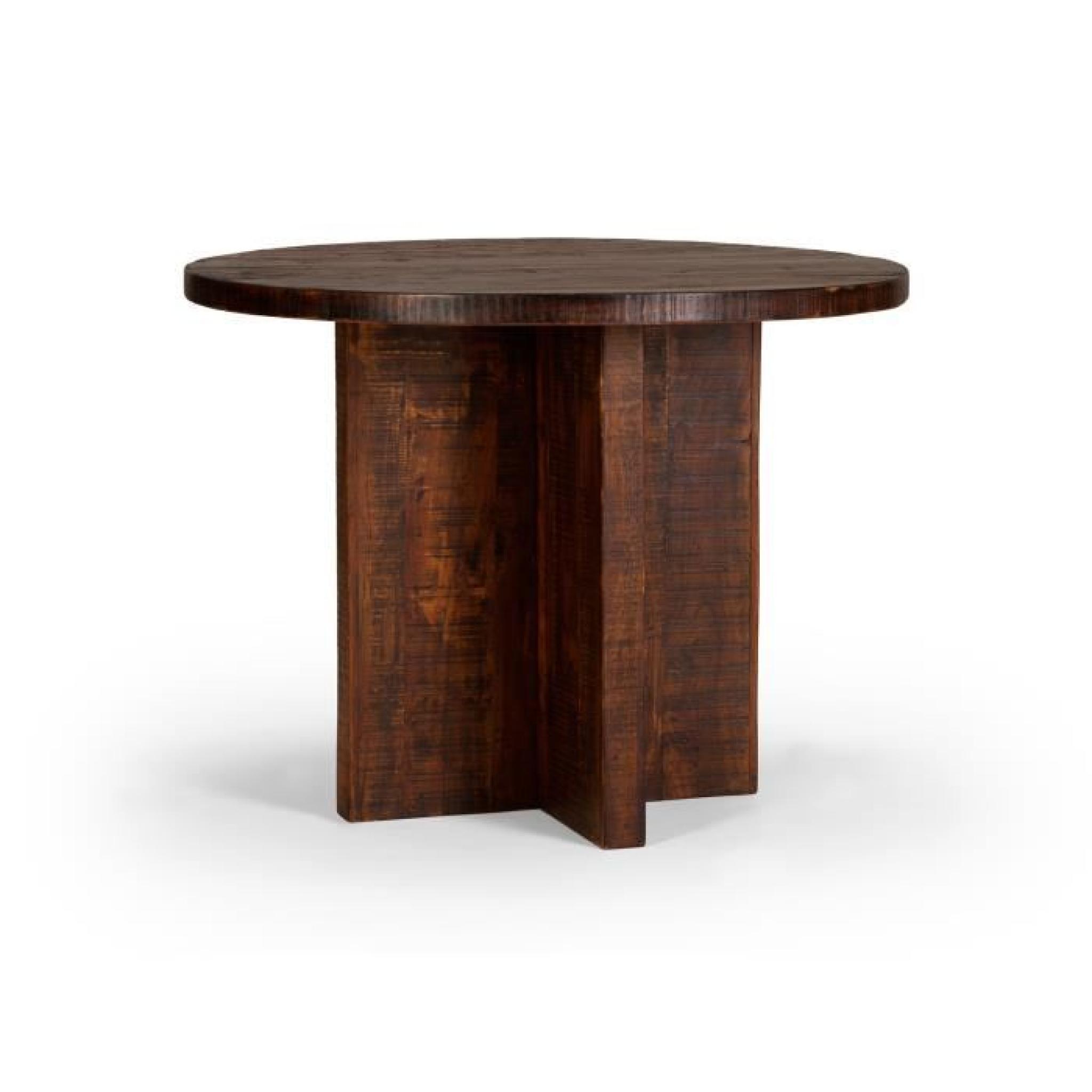 Table ronde INSIA 100cm en acacia massif marron