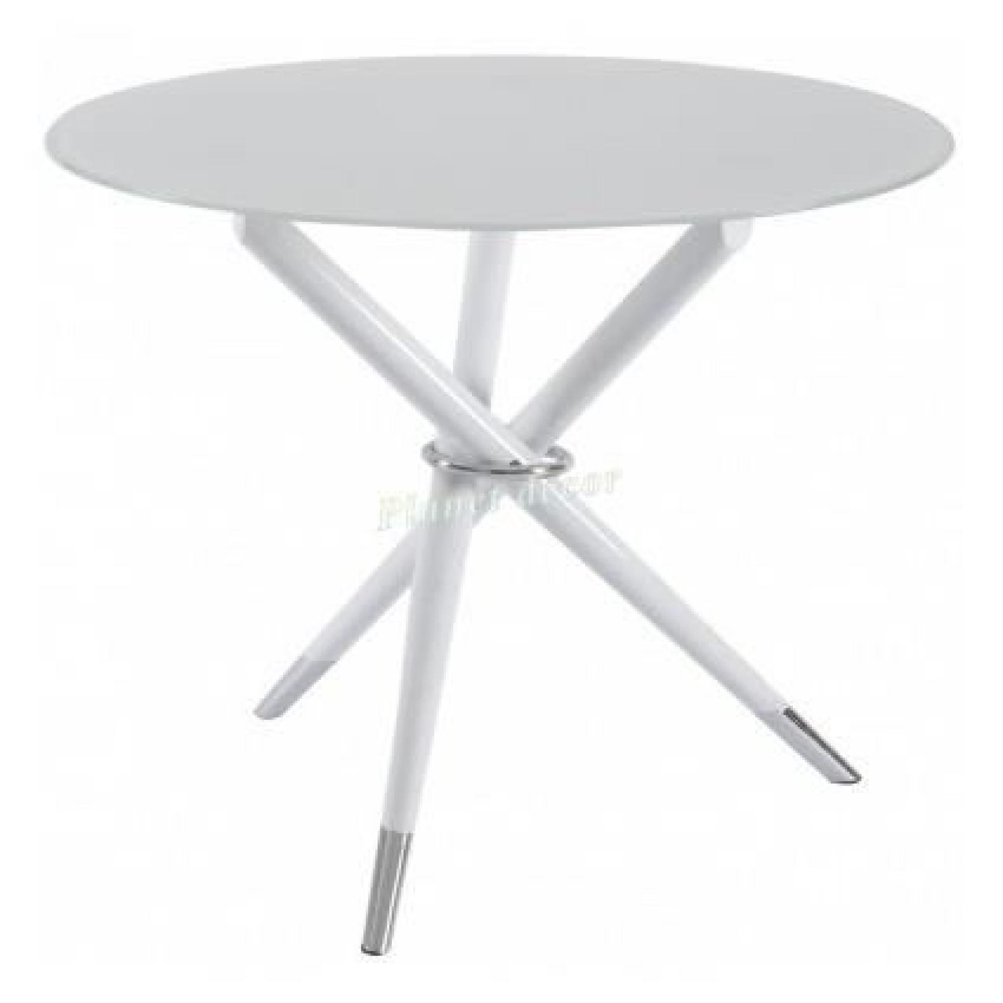 TABLE RONDE ULTRA DESIGN COLORIS BLANC 