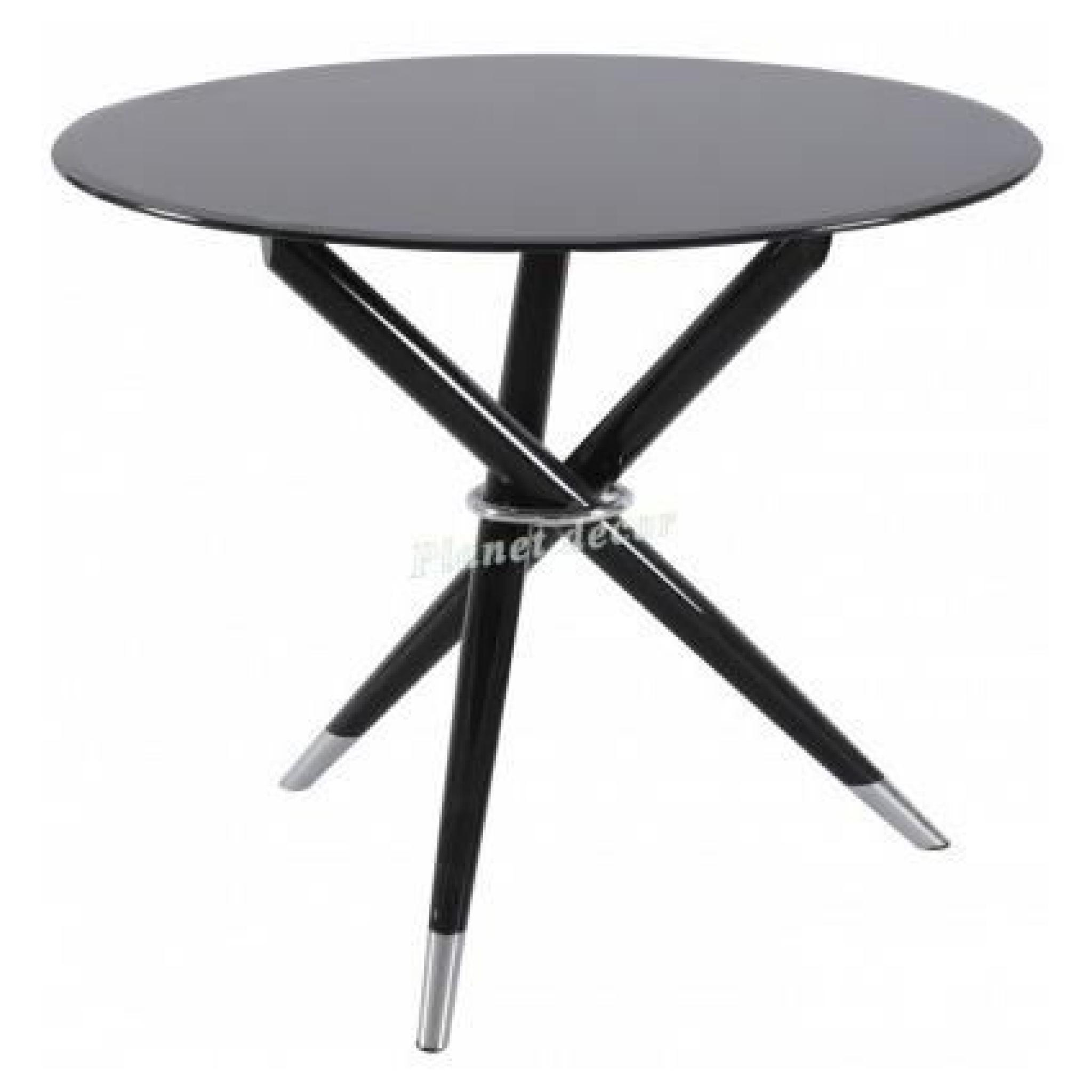 TABLE RONDE ULTRA DESIGN COLORIS NOIR 