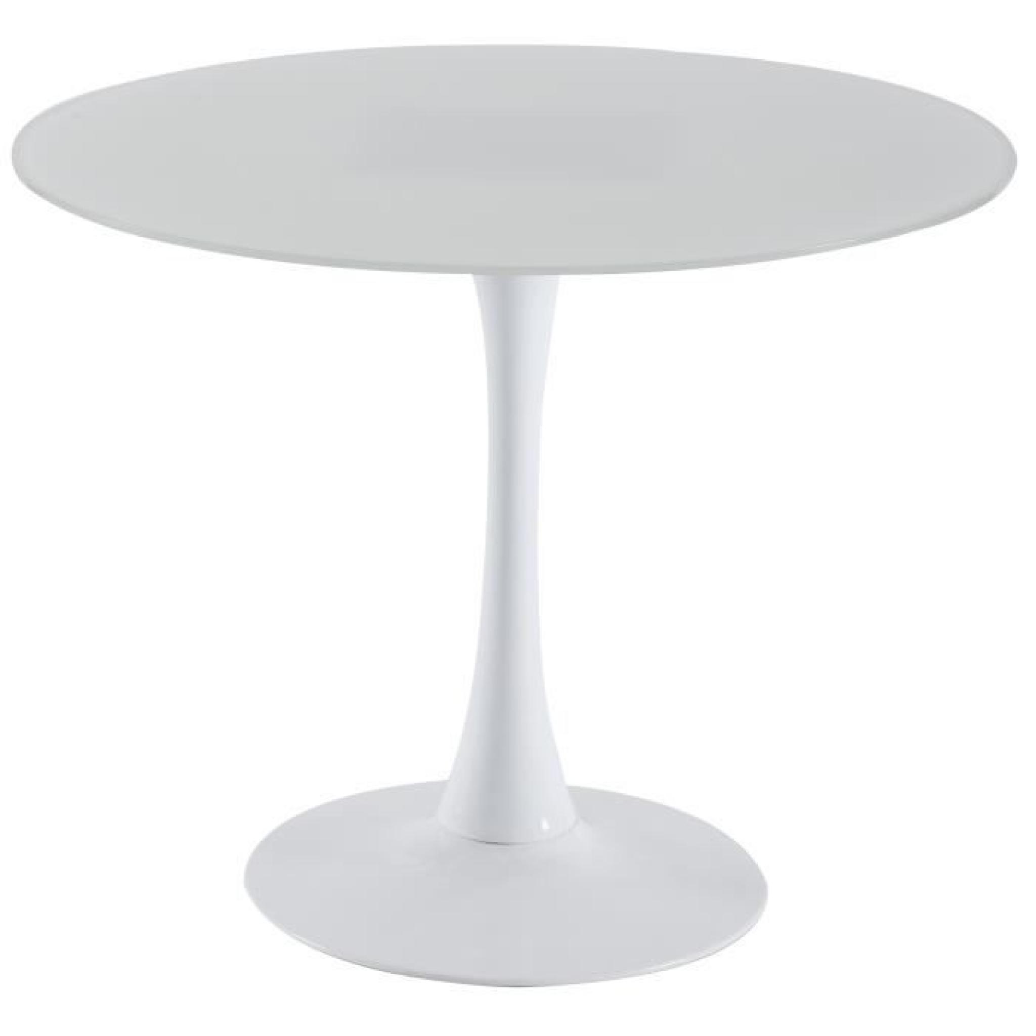 Table ronde ultra design et moderne coloris blanc