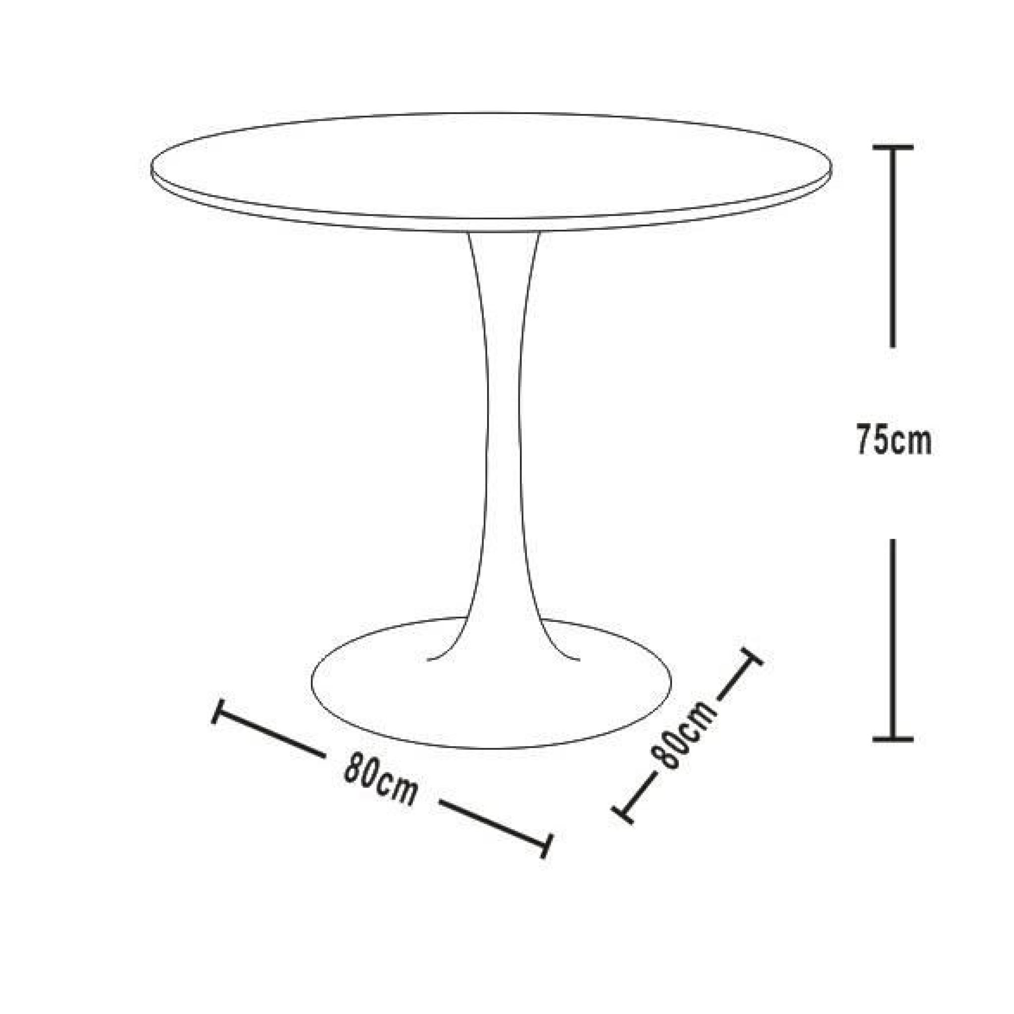 Table ronde ultra design et moderne coloris blanc pas cher