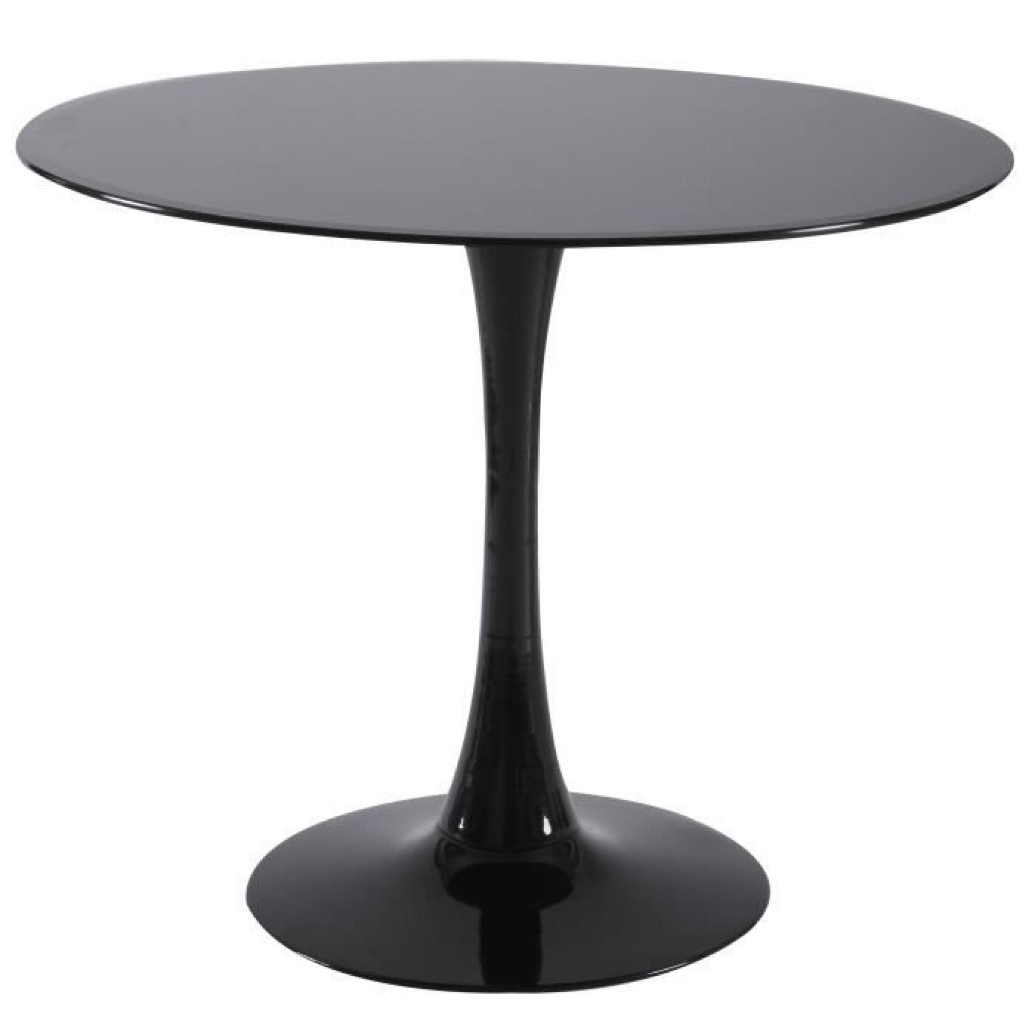 TABLE RONDE ULTRA DESIGN ET MODERNE COLORIS NOIR 