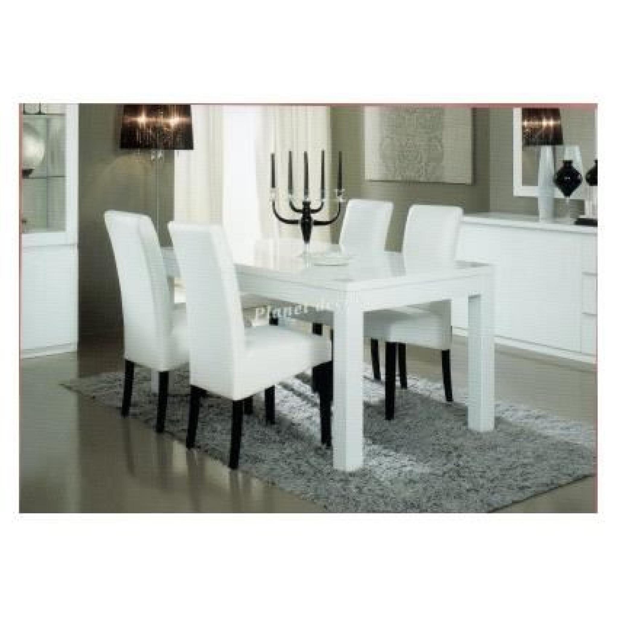 Table salle à manger ROMA blanc L.190 cm(sans chaises)