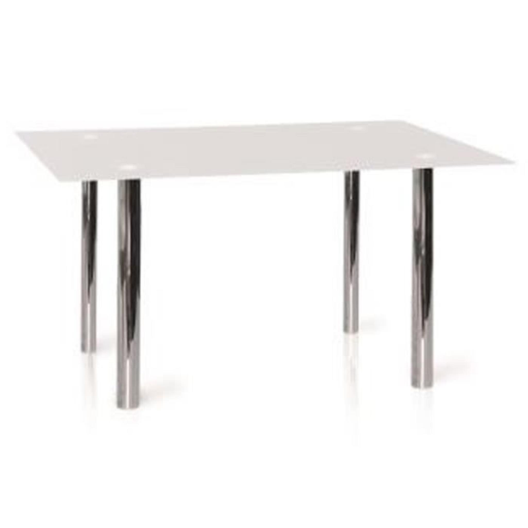 Table Salon Blanche-Pieds chromé, 1400 x 900 x 750 mm
