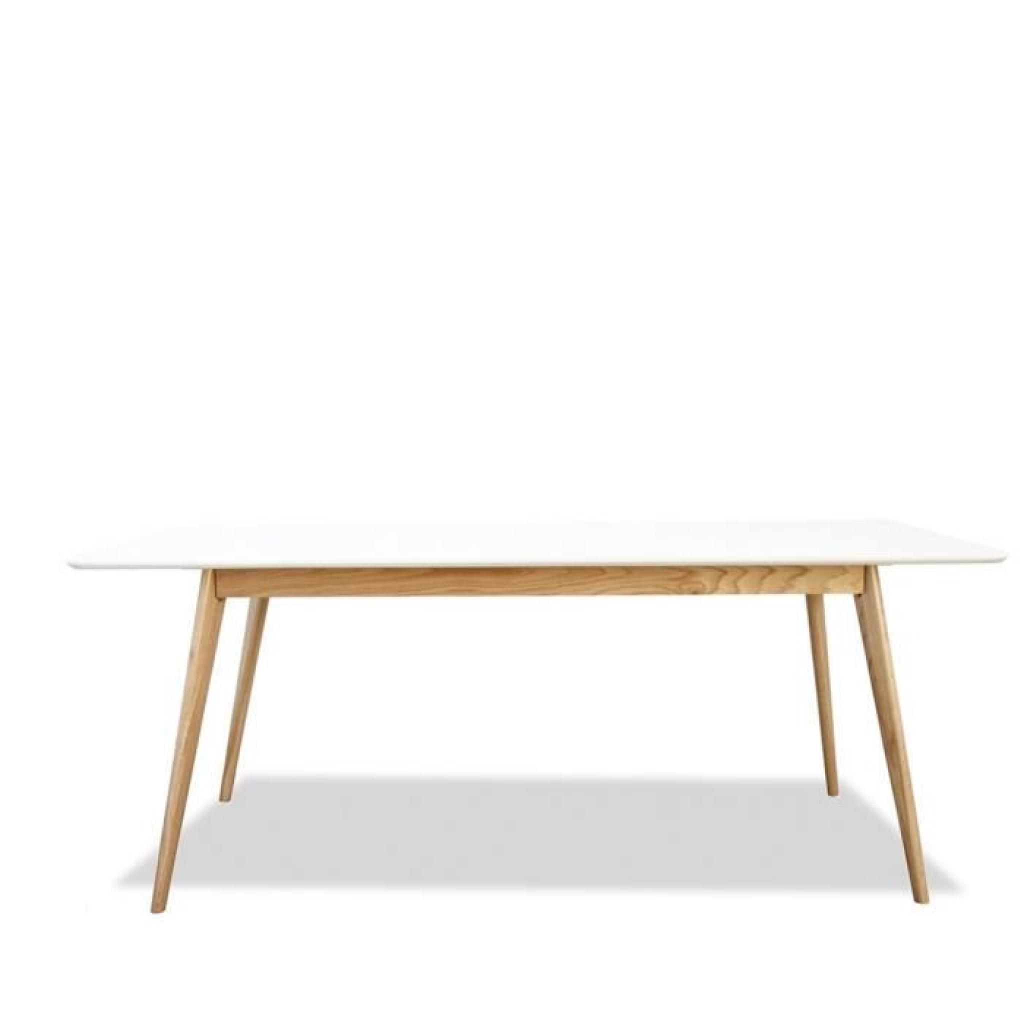 Table scandinave bois et laque Large 180cm Skoll Couleur Gris anthracite
