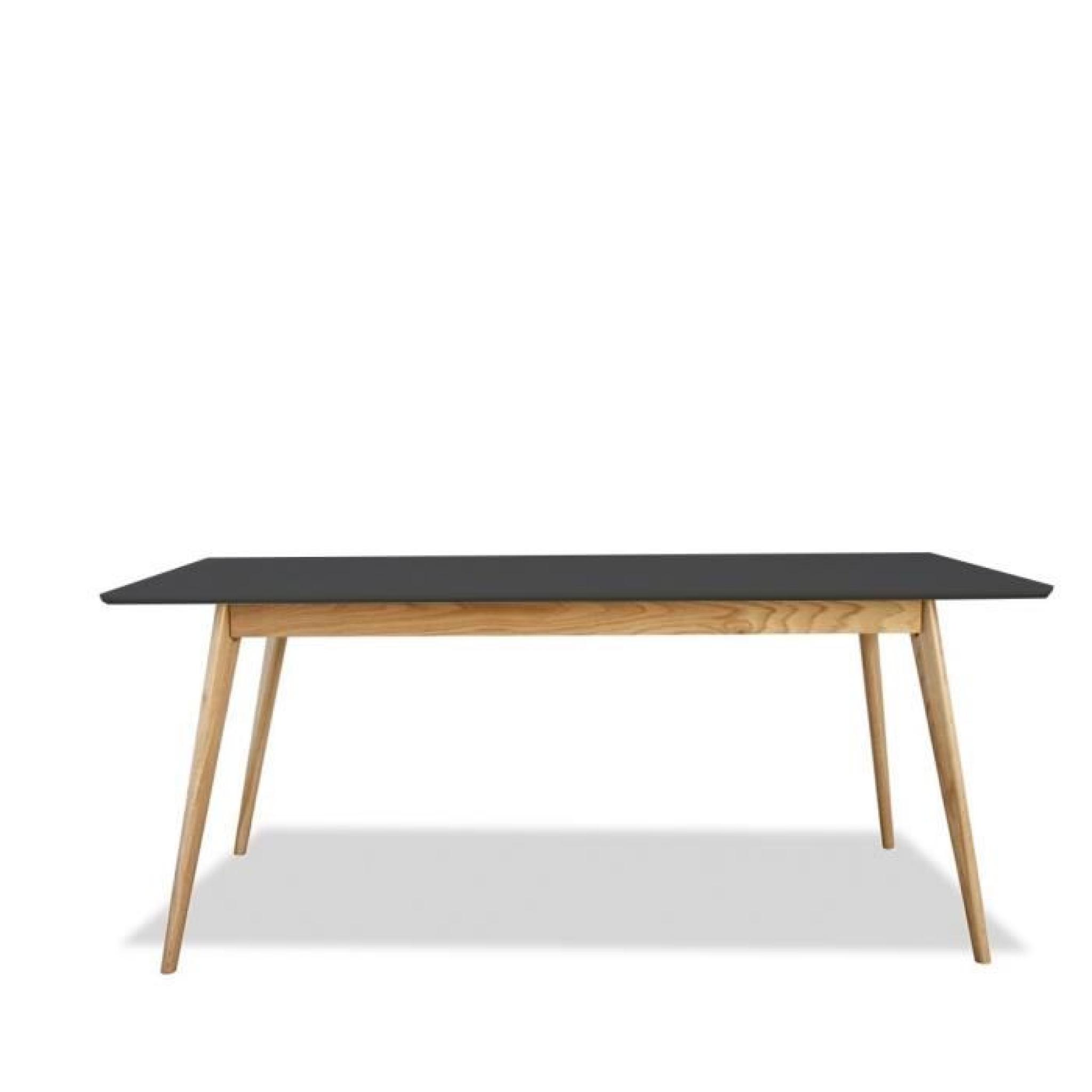 Table scandinave bois et laque Medium 160cm Skoll Couleur Gris