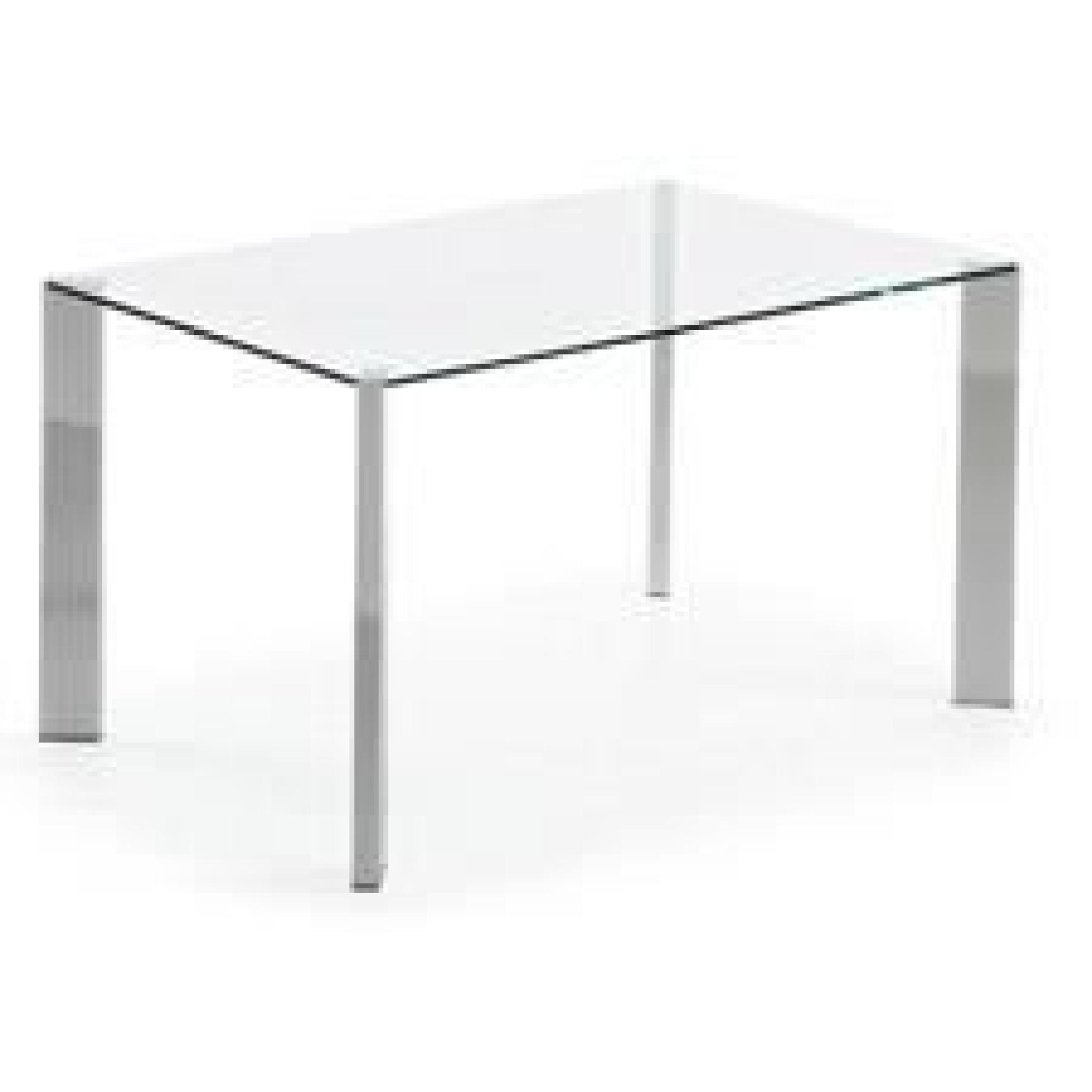Table Spot 140x90 cm, argent et neutre