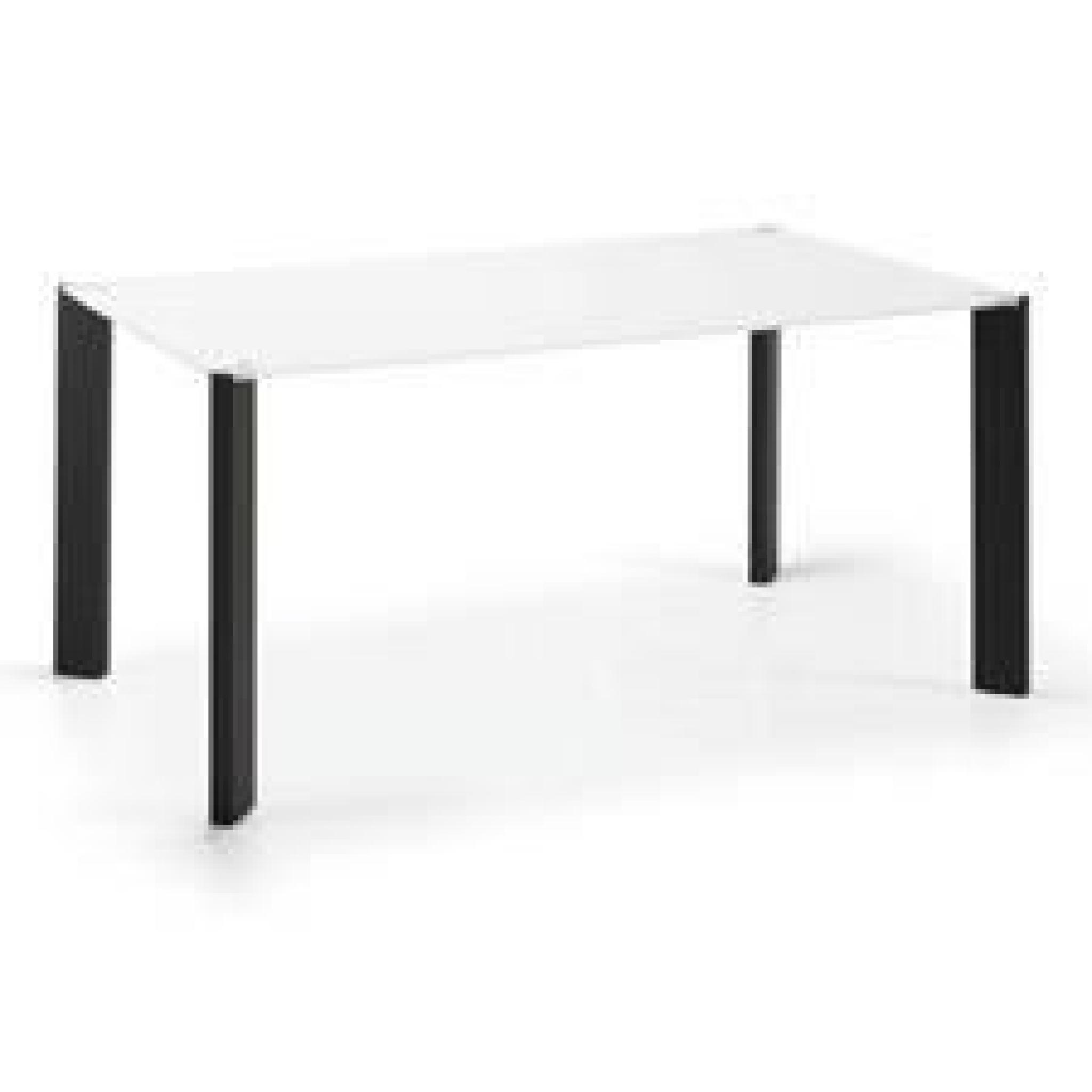 Table Spot 160x90 cm, noir et blanc