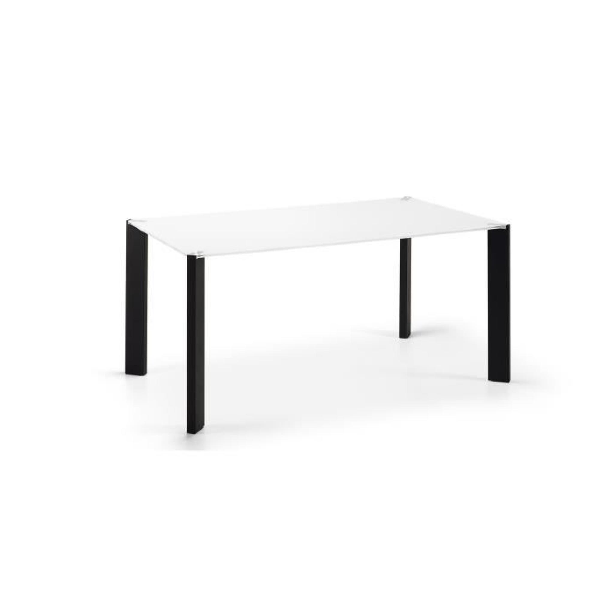 Table Spot 160x90 cm, noir et blanc pas cher