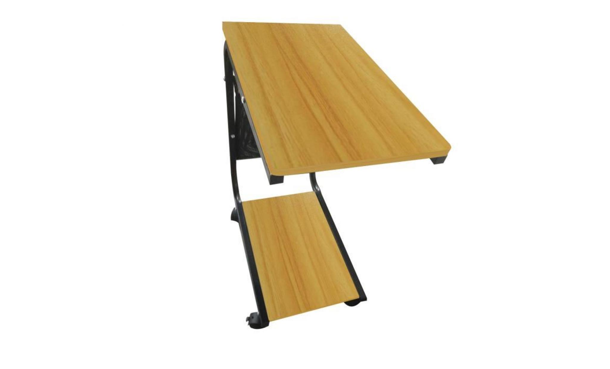 table d’appoint mobile table à roulettes table basse en forme de c avec étagère 50 × 30 × 63cm pas cher