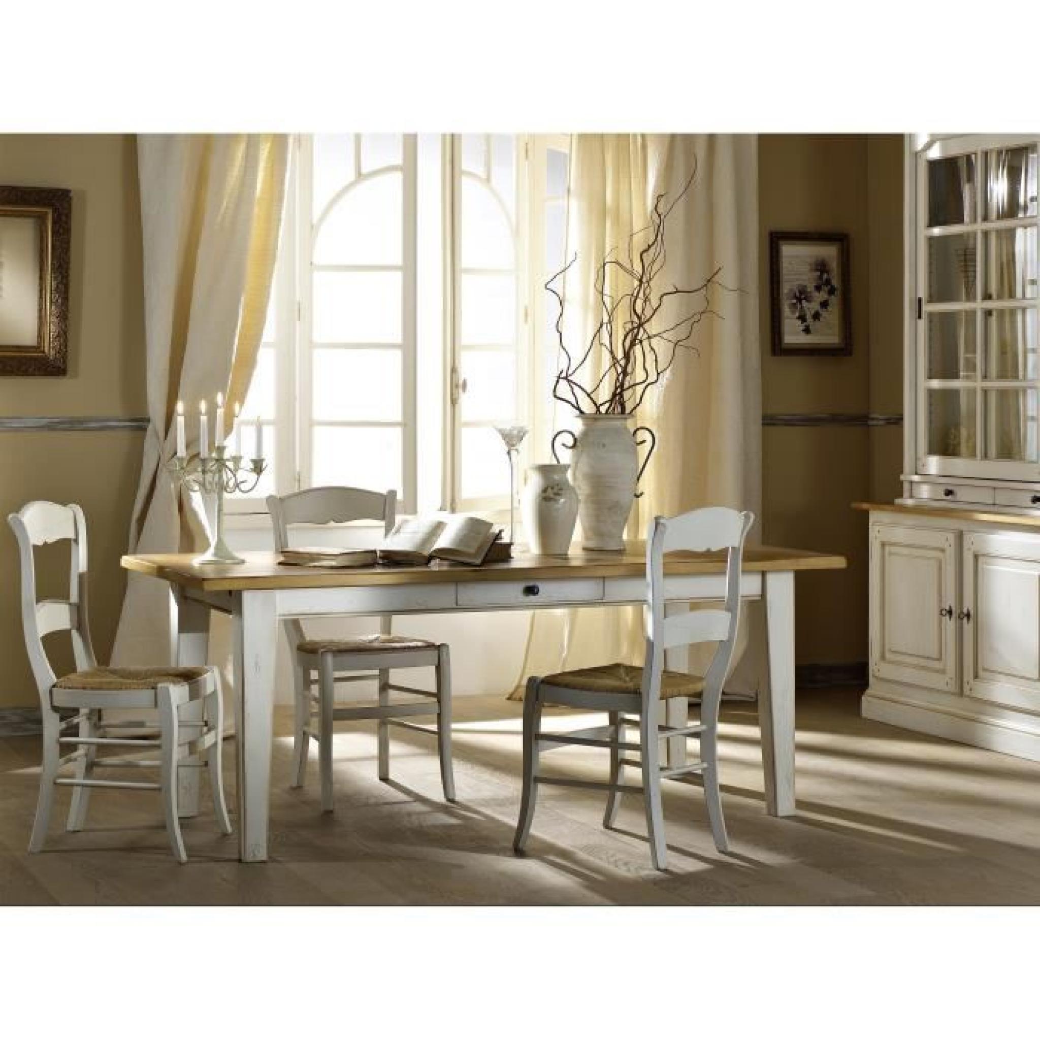 Table  Valence 190x88 Pin massif (Taupe - L.190 x h.88 x p.75)