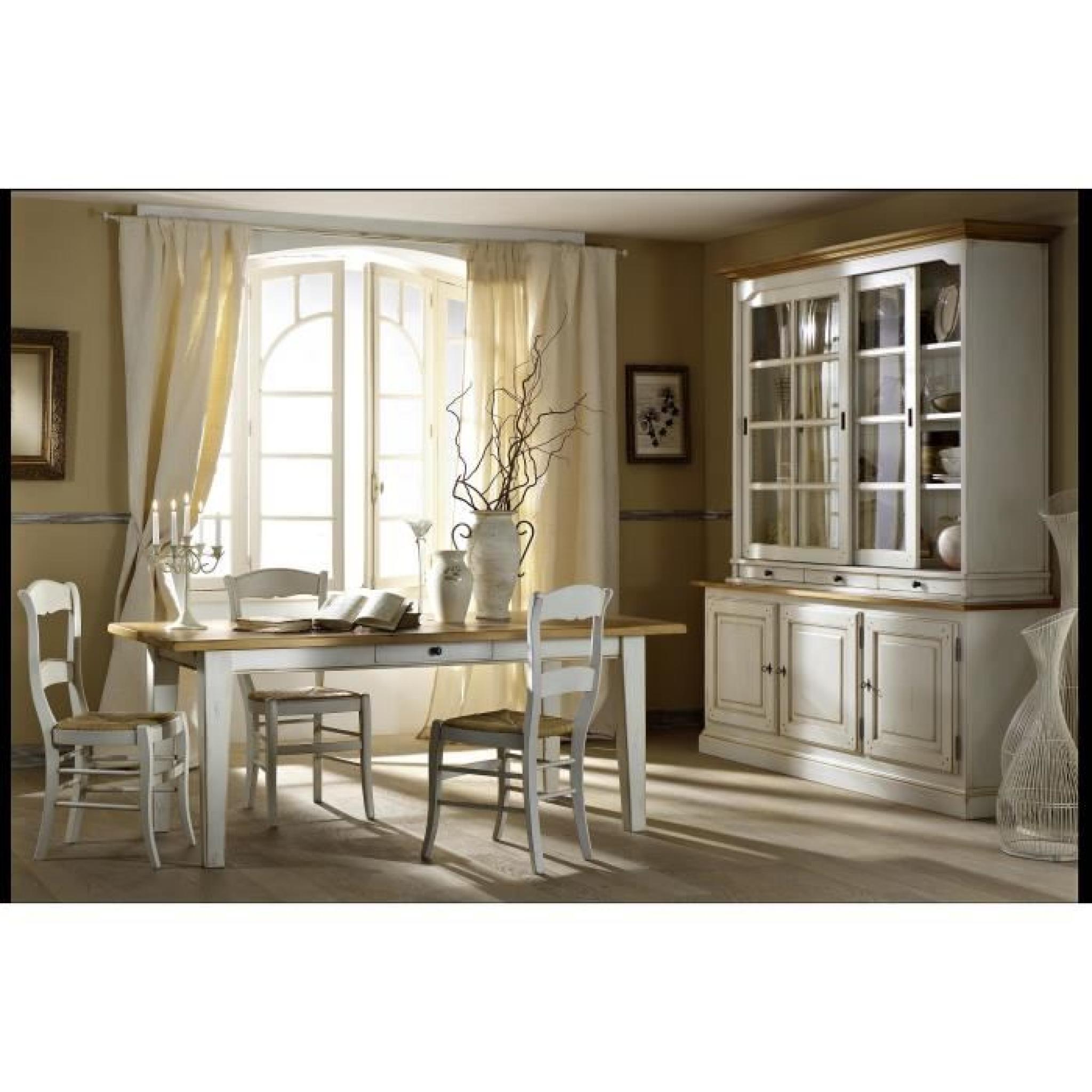 Table  Valence 190x88 Pin massif (Taupe - L.190 x h.88 x p.75) pas cher