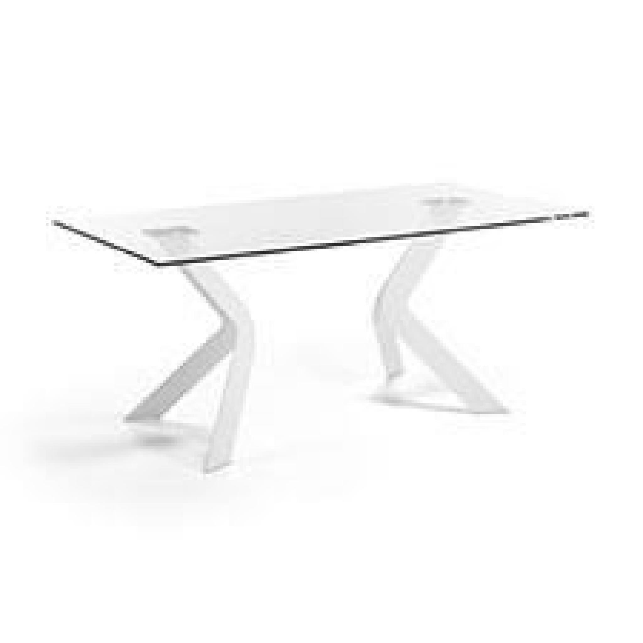 Table Westport 180x90 cm, blanc et neutre