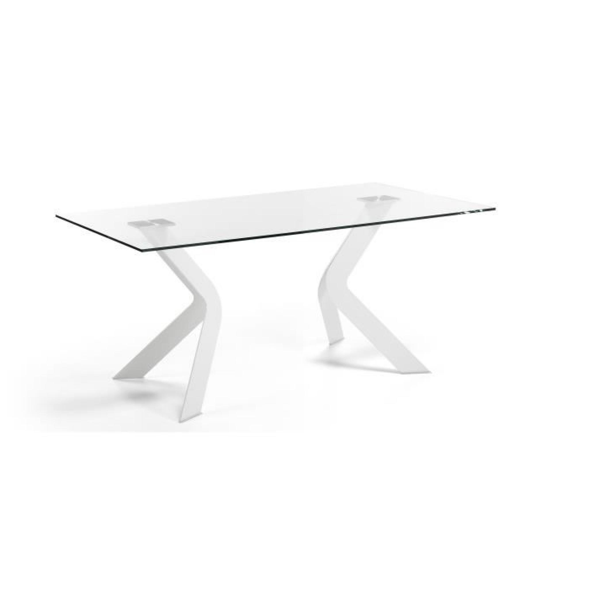 Table Westport 180x90 cm, blanc et neutre pas cher