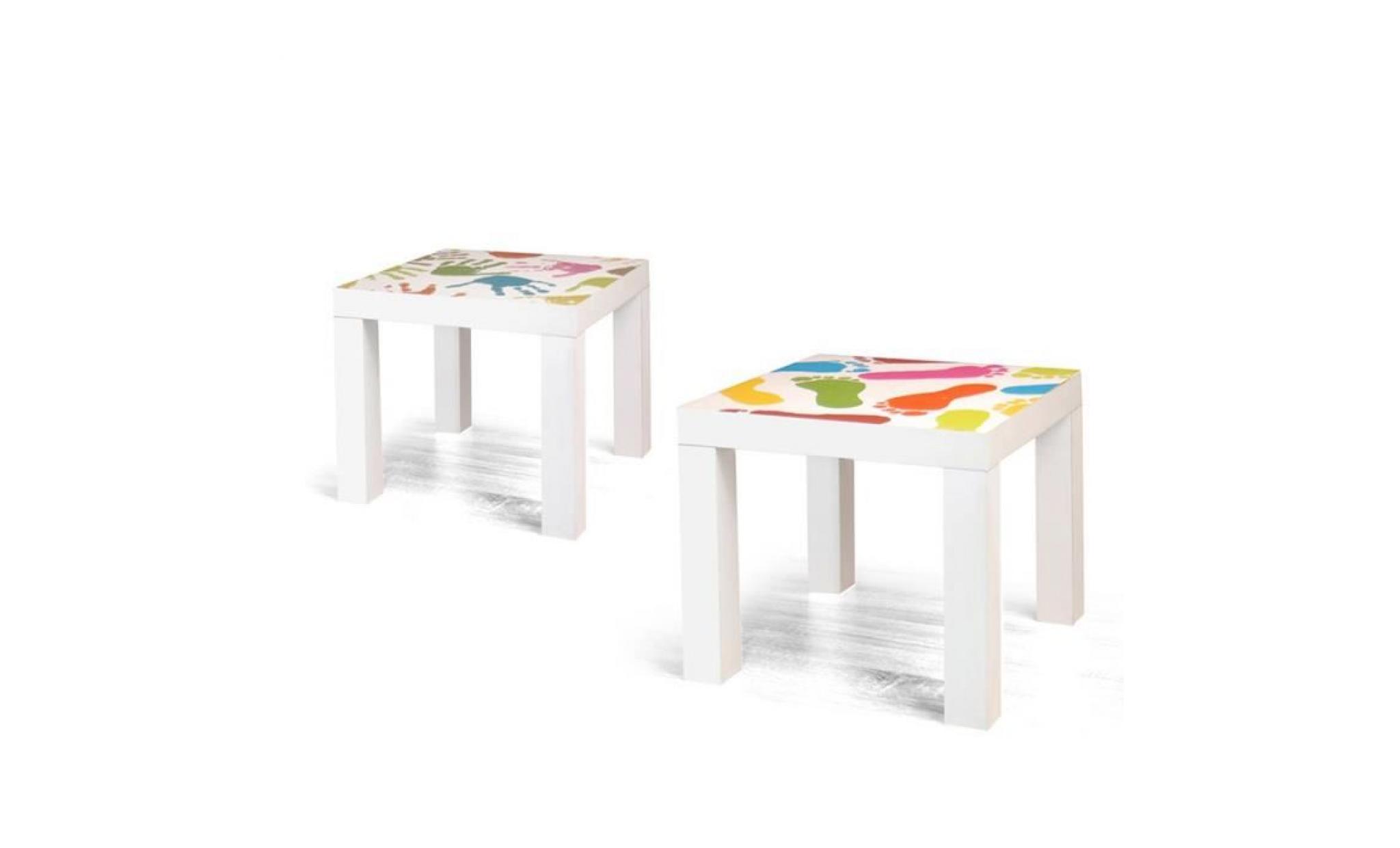 tables basses assorties mains et pieds pure design ruby   blanc