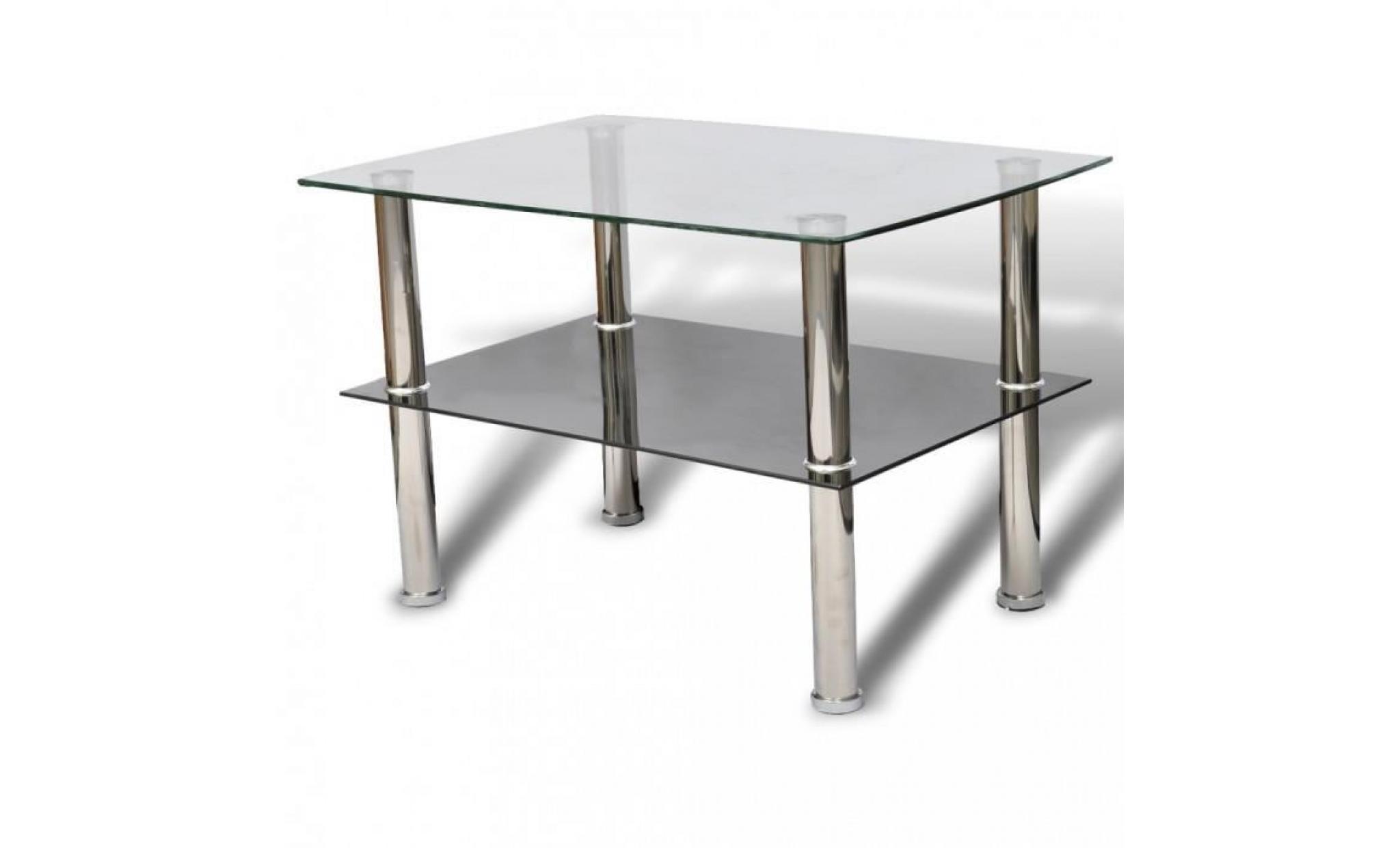 tables basses table basse en verre 2 plateaux