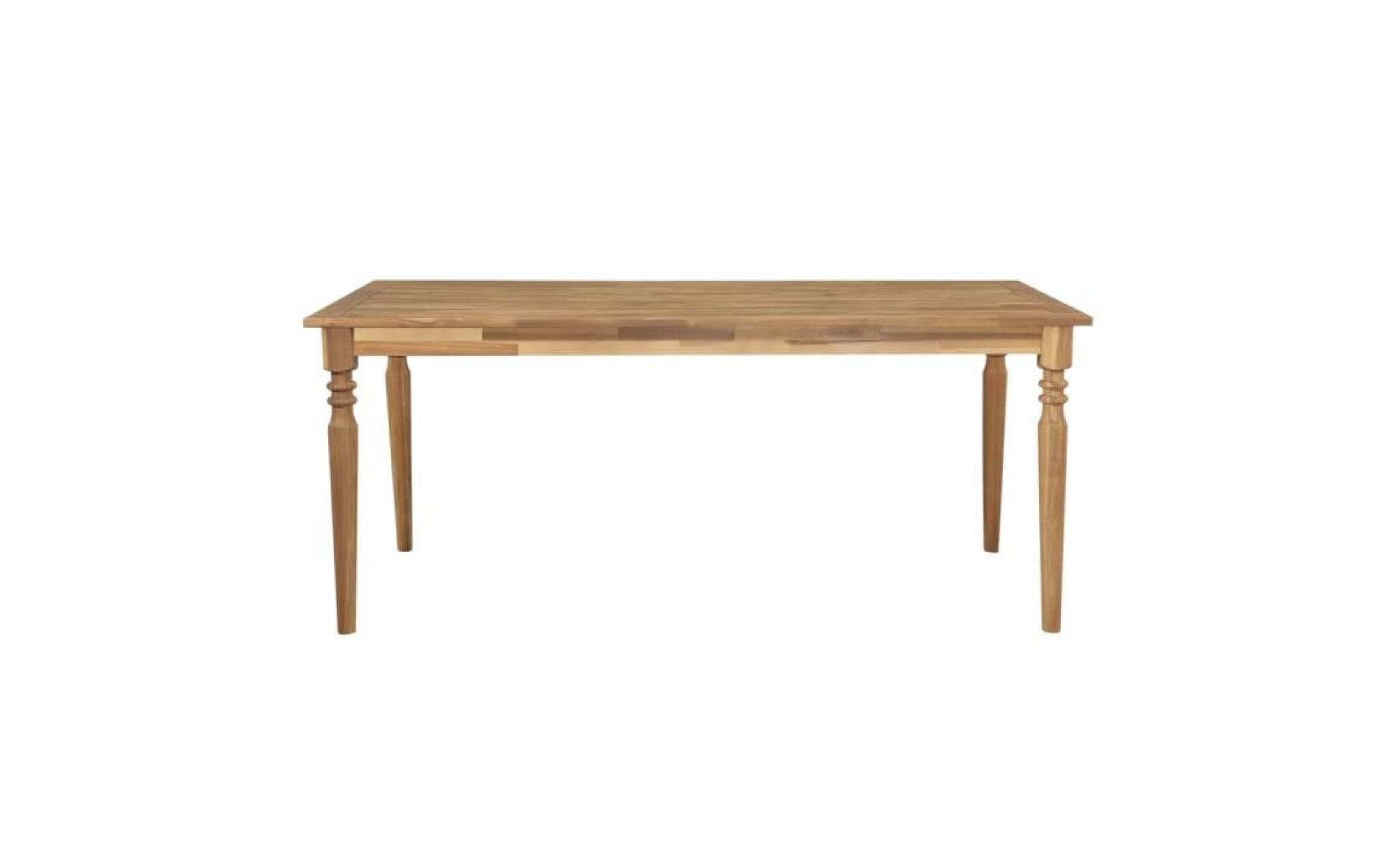 tables d'extérieur table de salle à manger de jardin bois d'acacia 150x90x75 cm pas cher