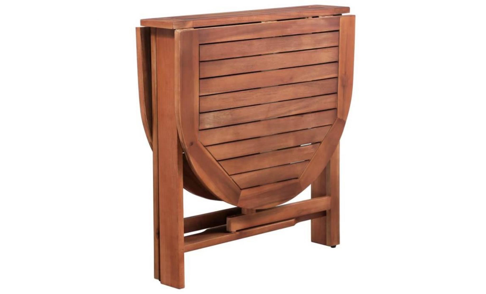 tables d'extérieur table ovale d'extérieur à dîner bois d'acacia 120x70x74 cm pas cher