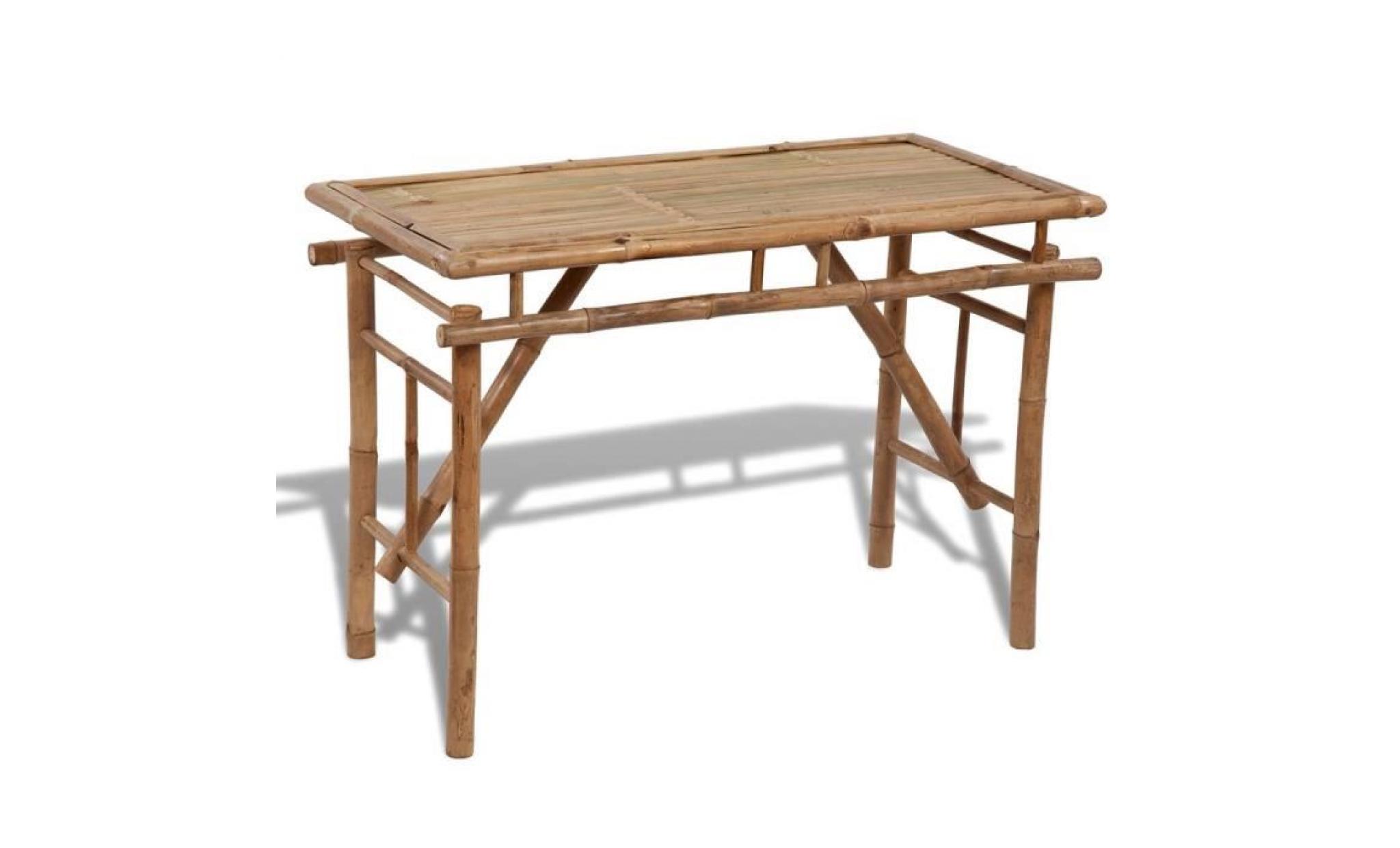 tables d'extérieur table pliable en bambou