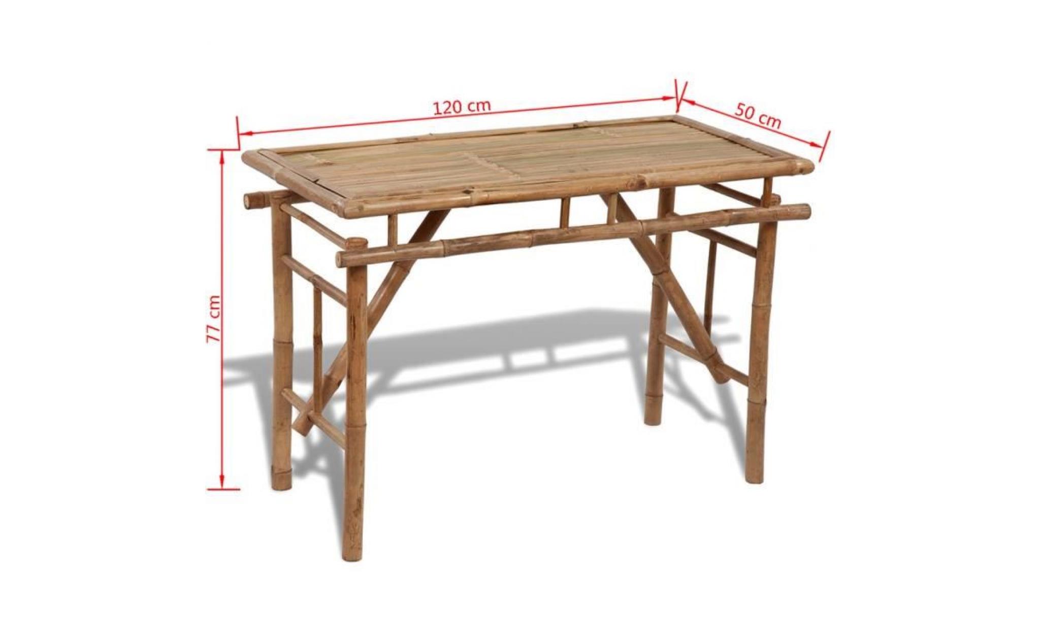 tables d'extérieur table pliable en bambou pas cher