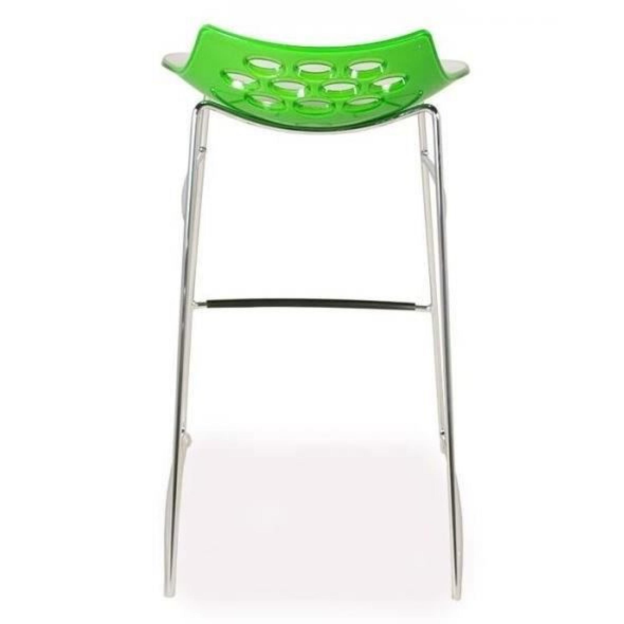 Tabouret de bar design JAM de CALLIGARIS vert et blanc