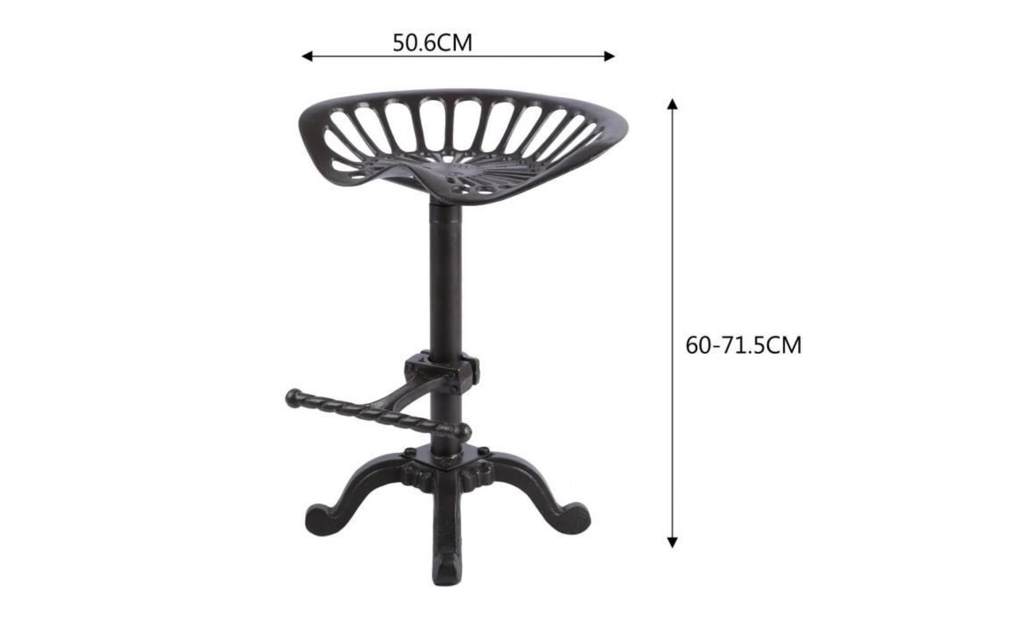 tabouret de bar   en fonte   chaise de style industriel   50.5 * 36 * 60 71.5cm pas cher