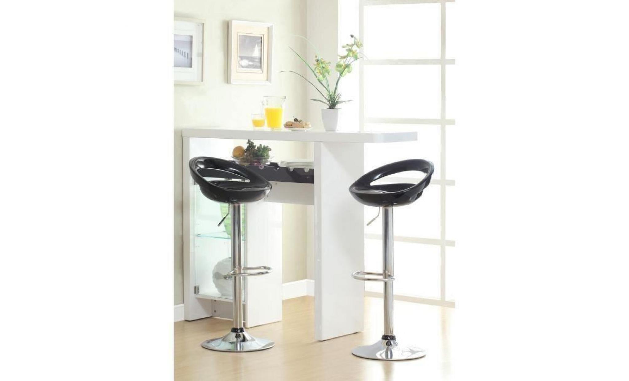 tabouret de bar lot de 2, tabouret de bar design, chaise de bar noir  pivotant et réglable en hauteur 57 cm   77 cm