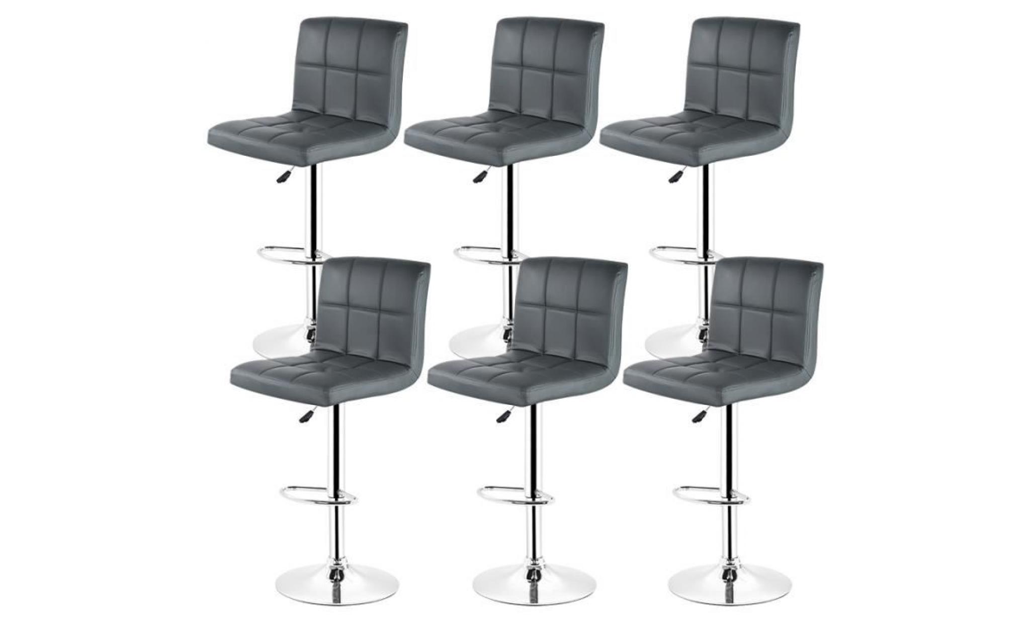 tabouret de bar lot de 6, chaise de bar gris , tabouret de bar design