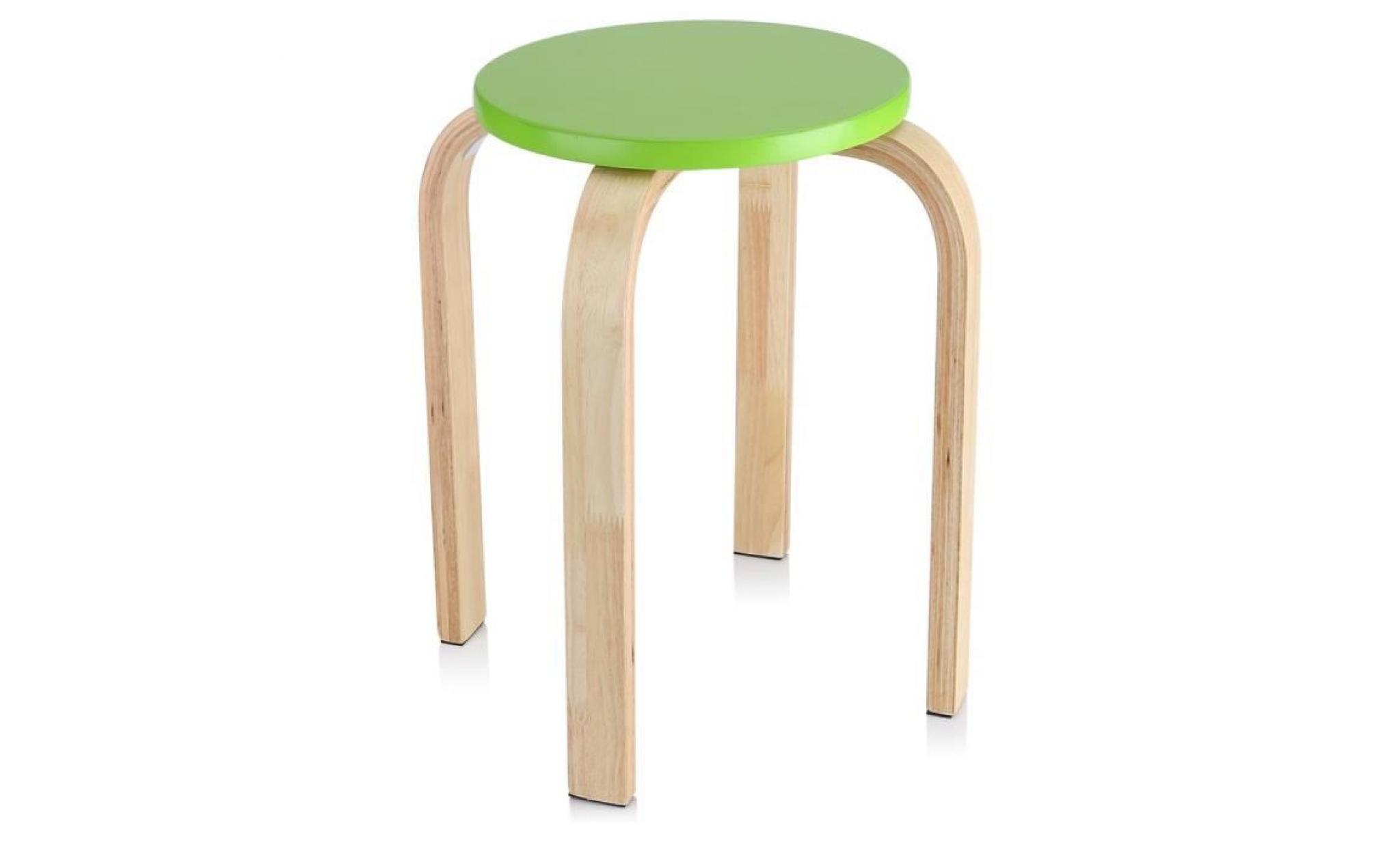 tabouret en bois tabouret de bar anti slip meuble de maison / chambre   vert   yy