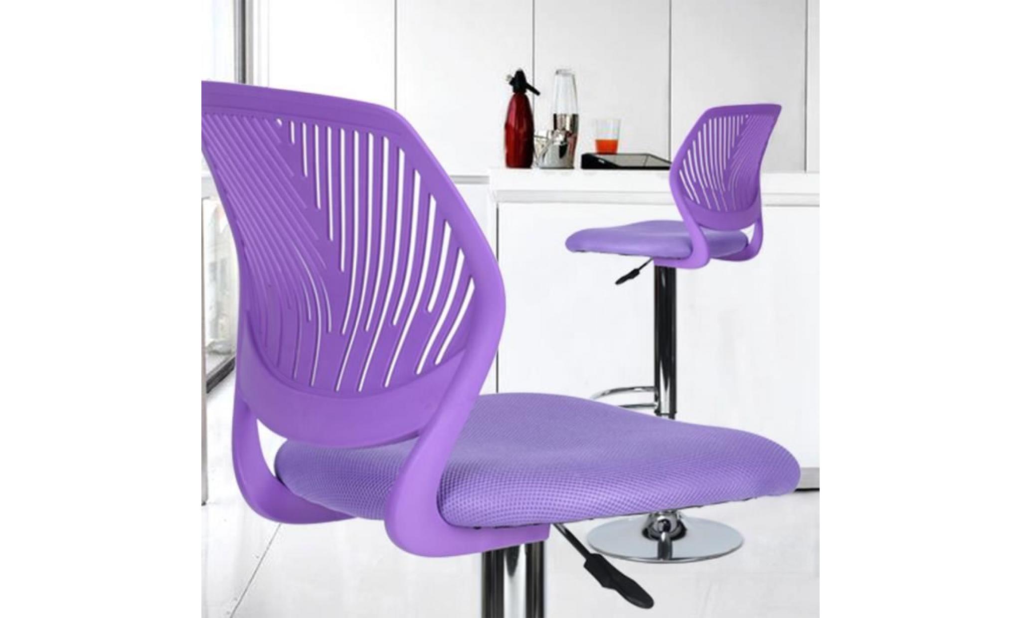 tabourets de bar chaise de bar base chromé hauteur réglable siège en maille et plastique turquoise
