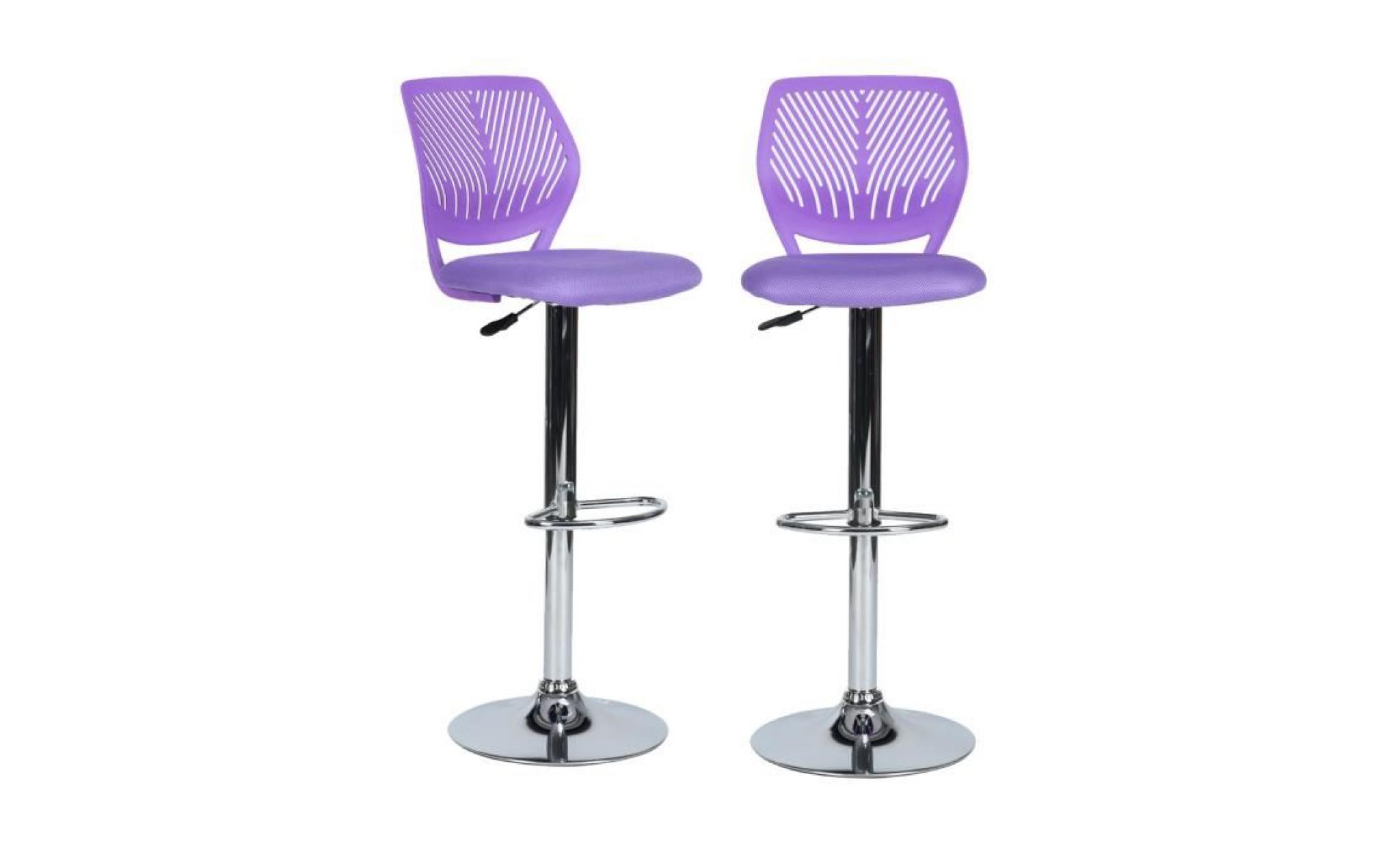 tabourets de bar chaise de bar base chromé hauteur réglable siège en maille et plastique turquoise pas cher