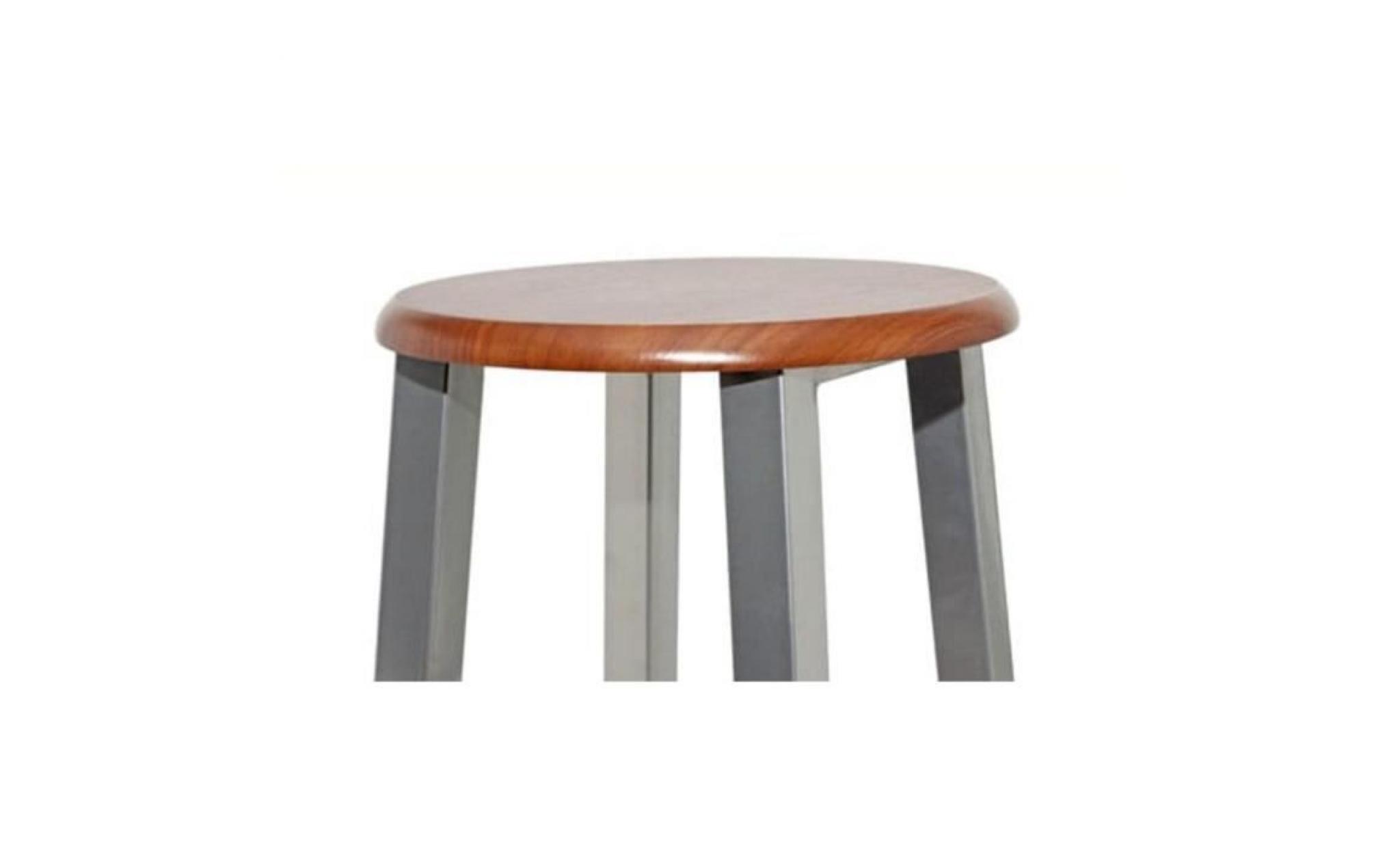 tabourets et chaises de bar materiau : acier materiau du siege : mdf (marron) dimensions : 30 x 30 x 70 cm