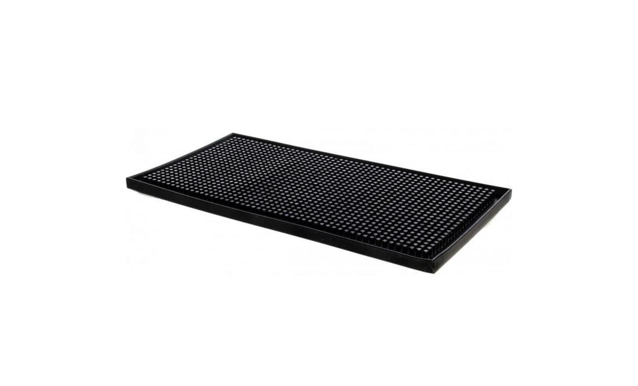 tapis de bar en caoutchouc noir   30 x 15 cm pas cher