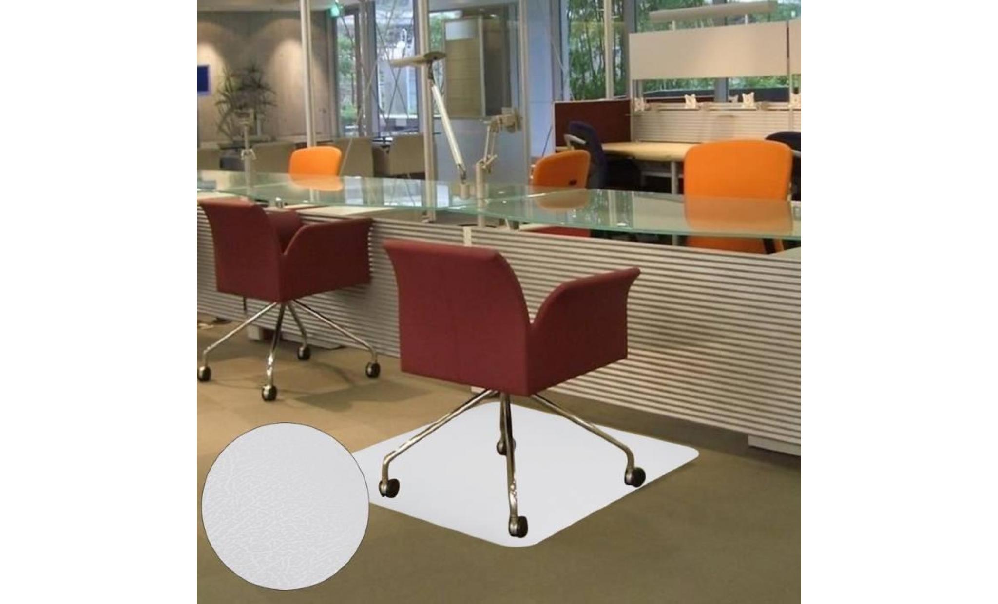 tapis de bureau, tapis de protection sol pour chaise fauteuil siège de bureau transparent 90cm x 120 cm