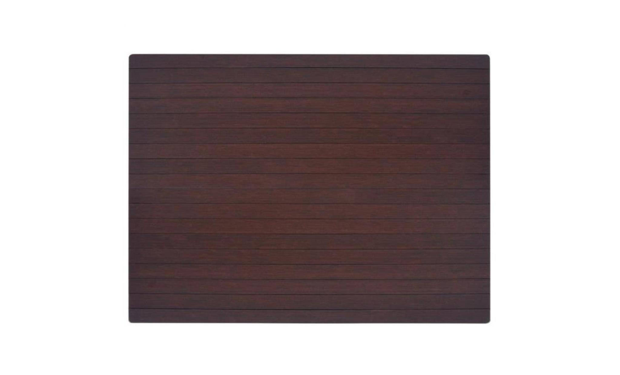 tapis de chaise   plancher tapis pour chaise fauteuil de bureau bambou marron 110 x 130 cm pas cher