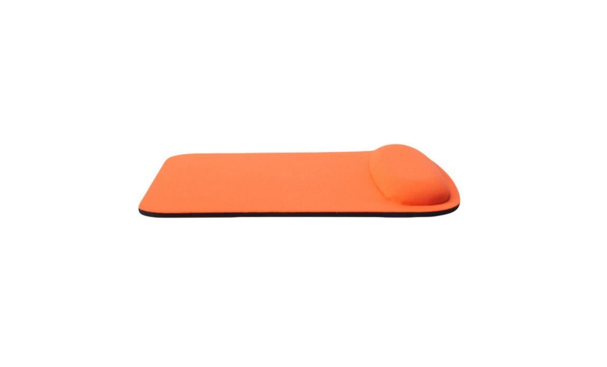 tapis de souris antidérapant de couleur carrée repose poignet souple design pc gaming mousepad orange