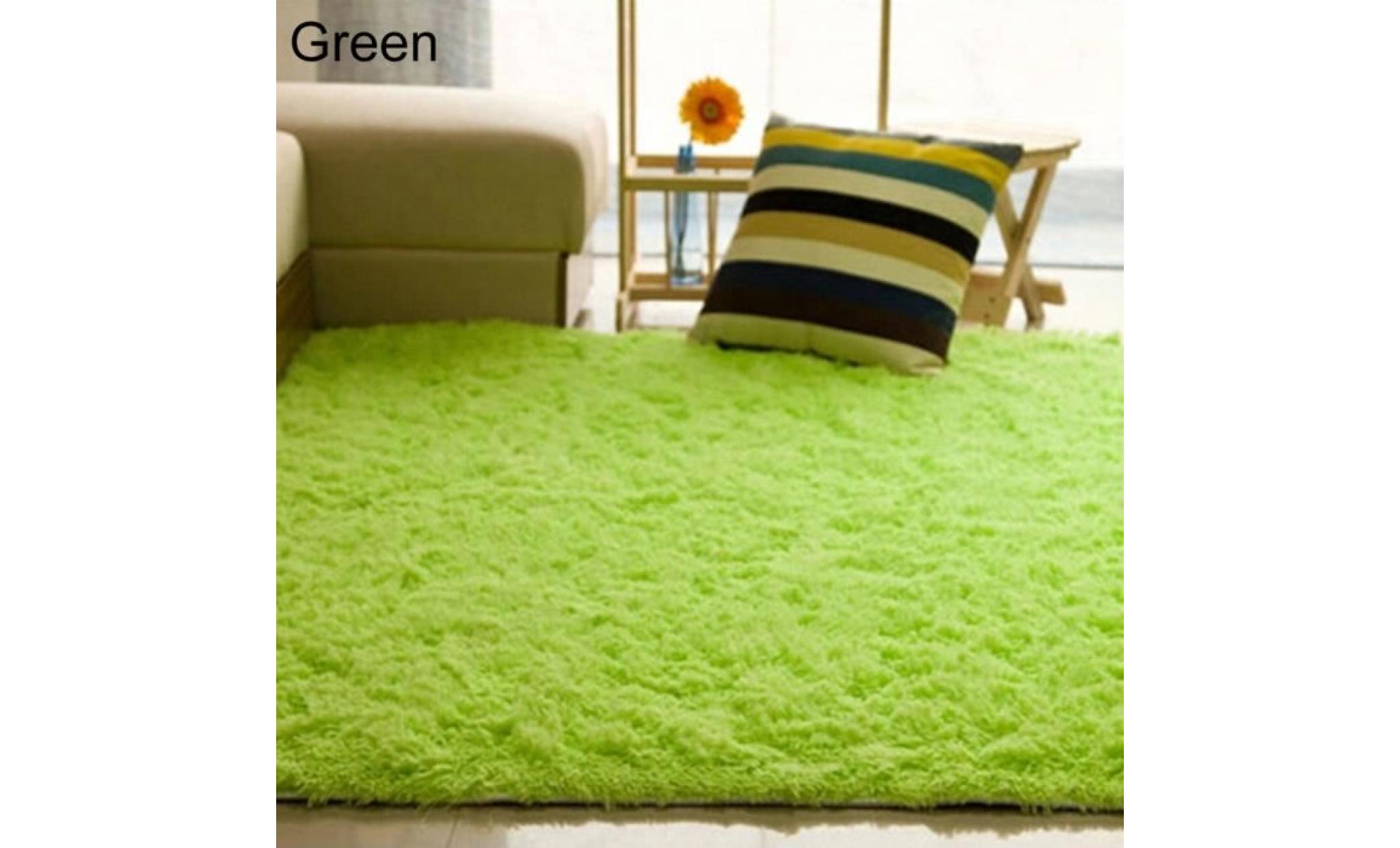 tapis de tapis de sol de salle de séjour de chambre à coucher tapis antiglisse mou de tapis vert 80 * 120cm