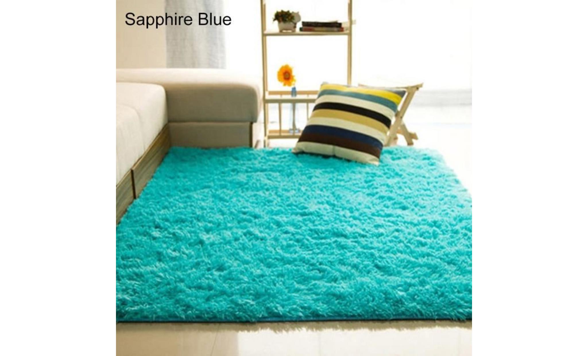 tapis de tapis de sol de tapis de sol de chambre à coucher anti dérapant doux saphir bleu 80 * 120cm