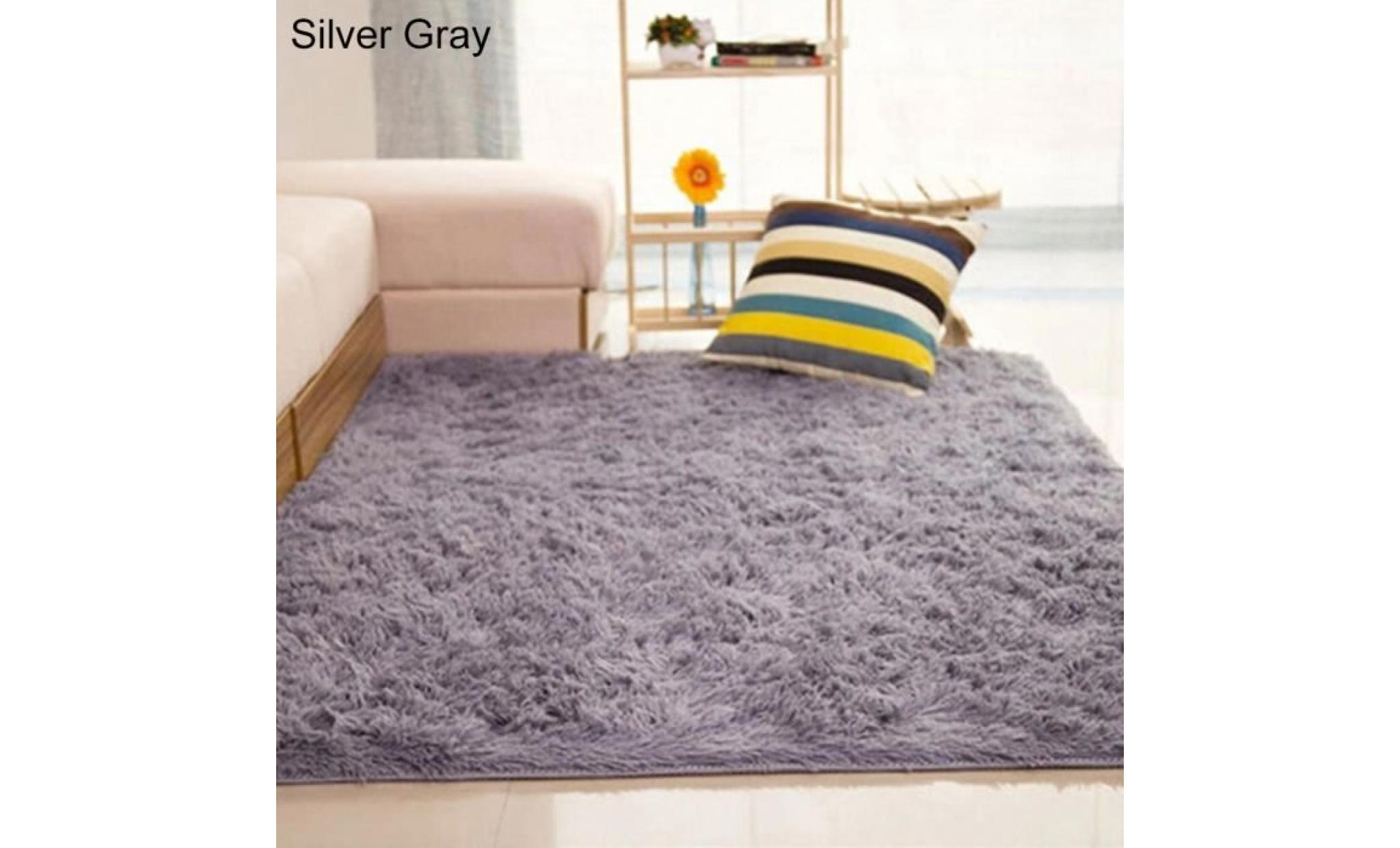 tapis de tapis de sol de tapis de tapis de sol anti dérapant antistatique tapis gris argent 80 * 120cm