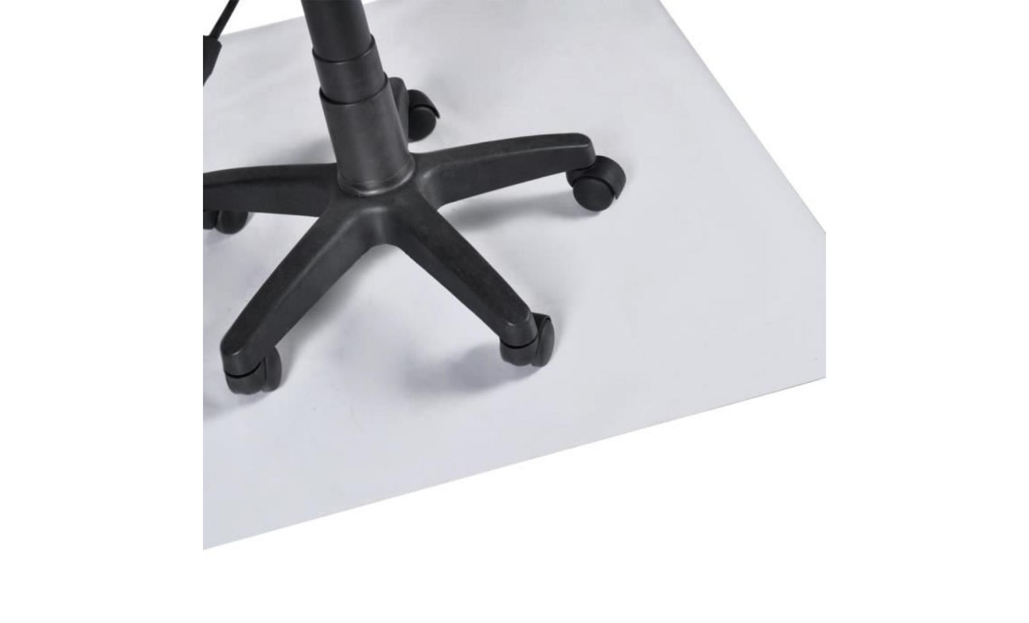 tapis pour chaise/fauteuil de bureau 120 cm x 120 cm blanc pas cher