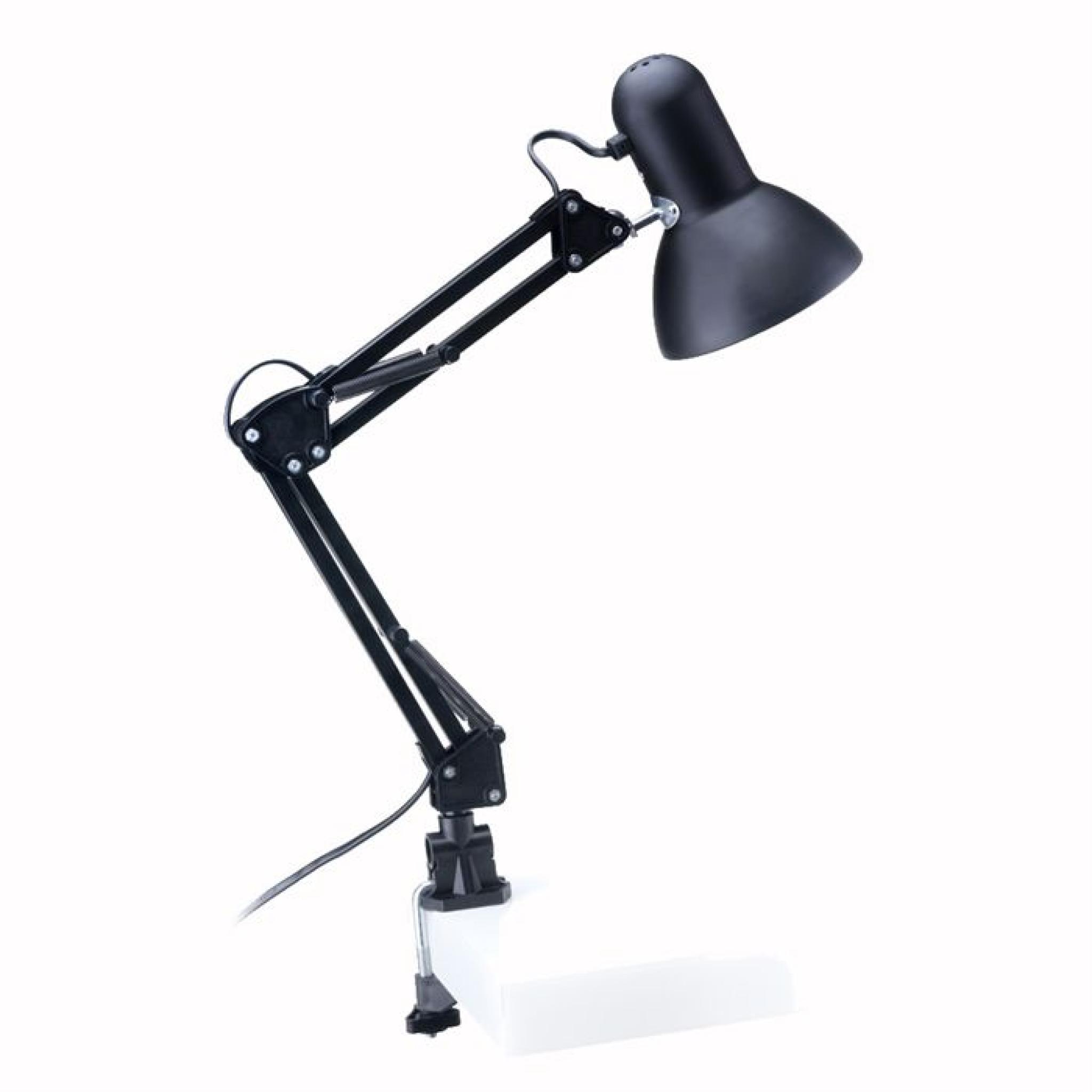 TECHNO Lampe de bureau articulée en métal noir pas cher