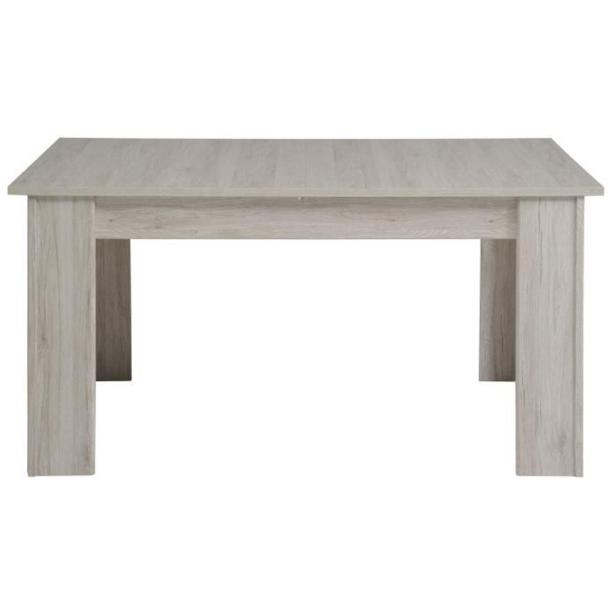 TESSA Table à manger extensible 155/190cm décor chêne portofino gris pas cher