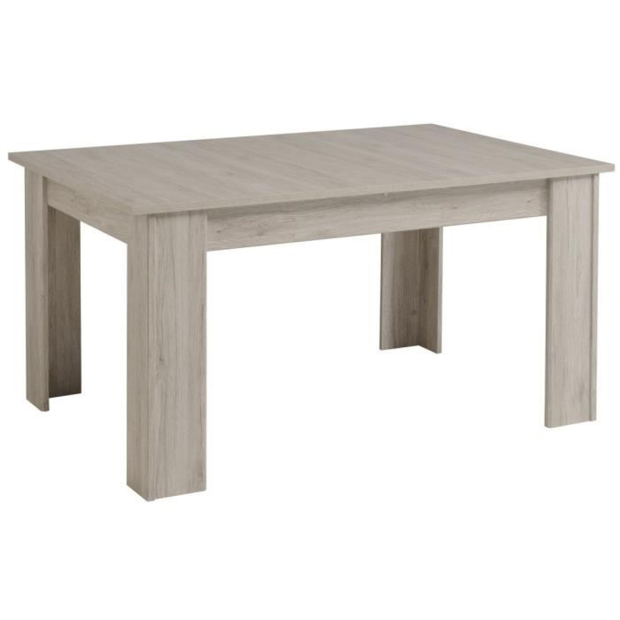 TESSA Table à manger extensible 155/190cm décor chêne portofino gris pas cher