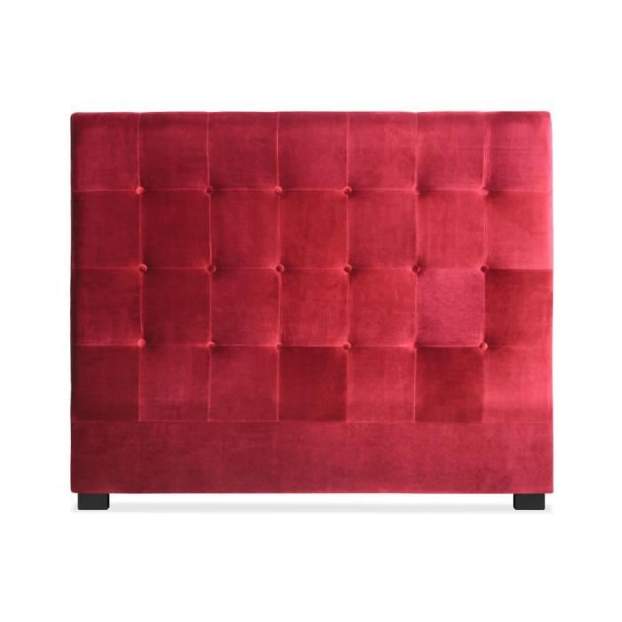 Tête de lit Luxor 140cm Velours Rouge