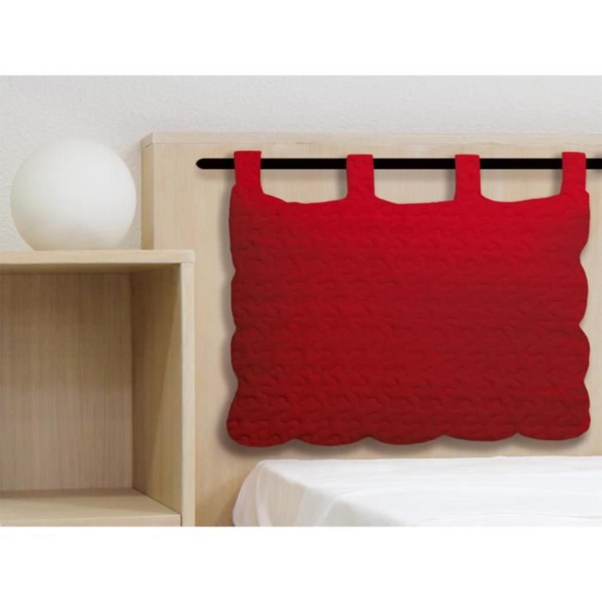 Tête de lit en coton 50x70 cm BOUTIS rouge