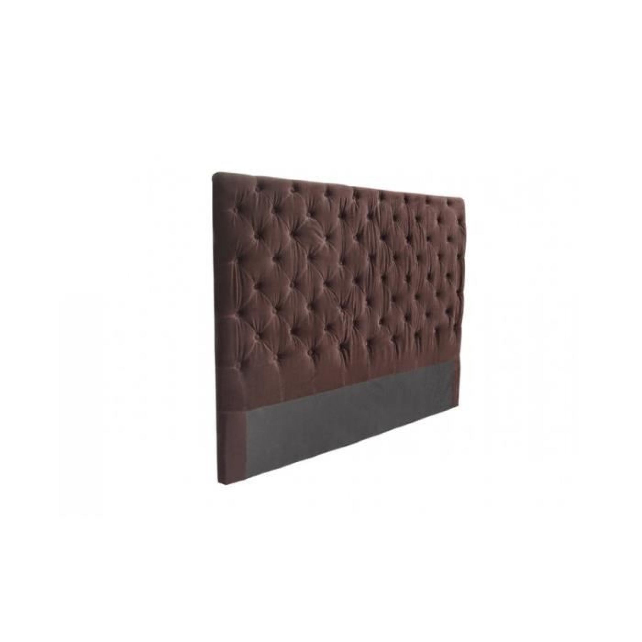 Tête de lit en Microfibre Chocolat - Madrid Taille - 160 cm